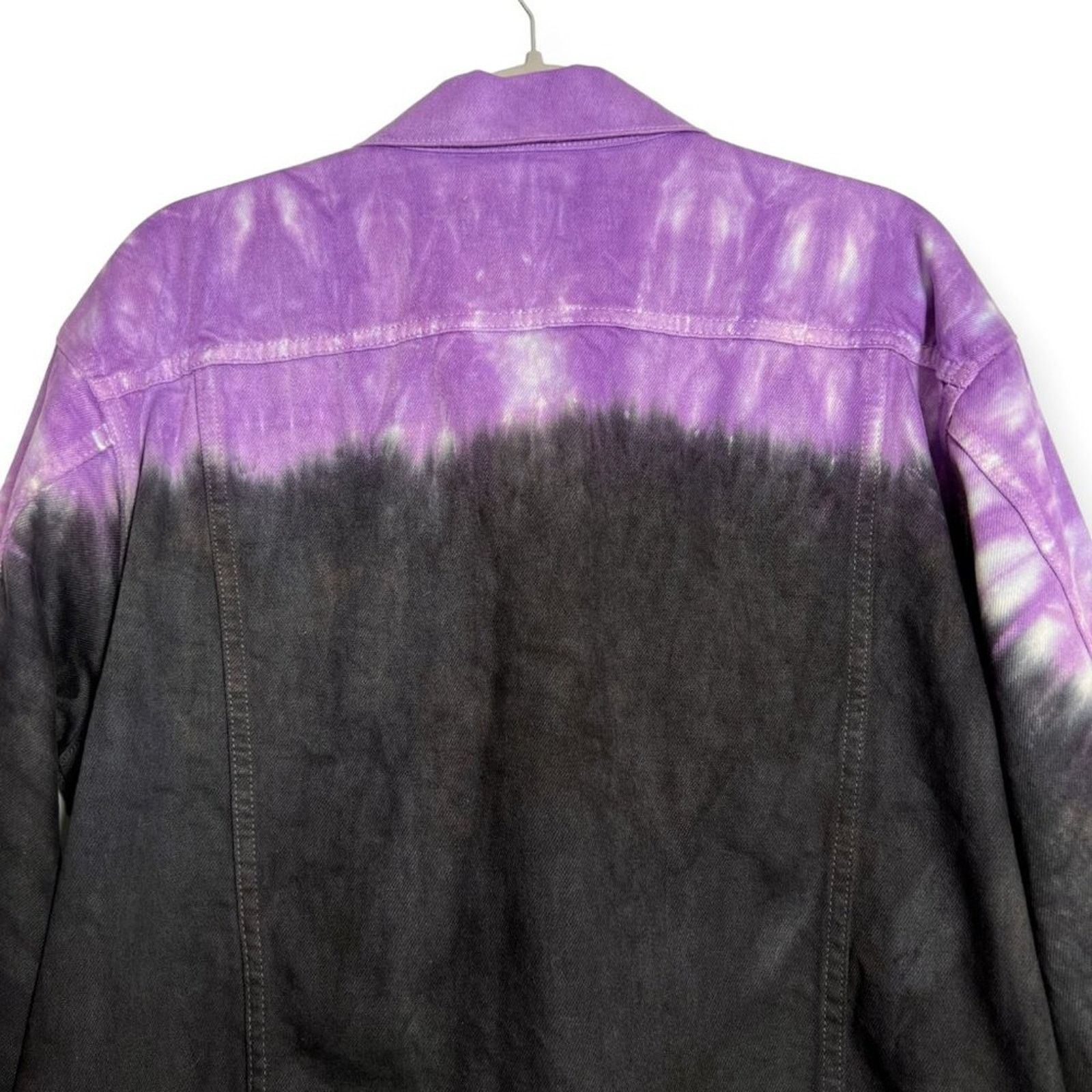 GRLFRND GRLFRND Kim Purple Tie Dye Denim Jean Jacket Size L Size L / US 10 / IT 46 - 8 Thumbnail