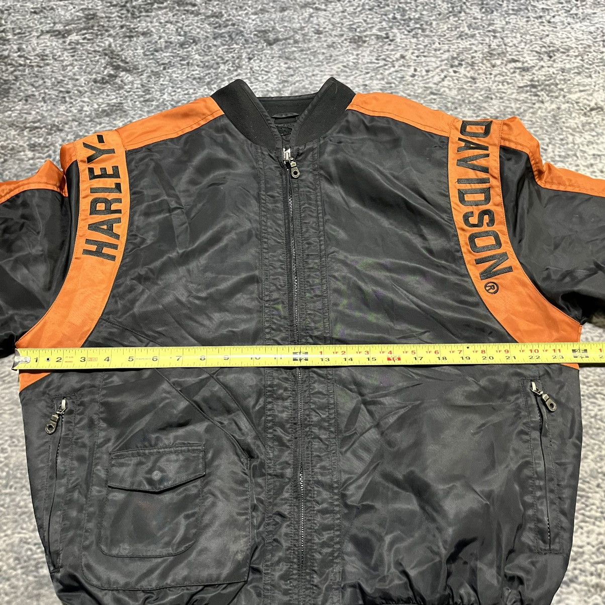 Harley Davidson VINTAGE HARLEY DAVIDSON GRUNGE ORANGE BLACK FULL ZIP JACKET Size US S / EU 44-46 / 1 - 9 Thumbnail