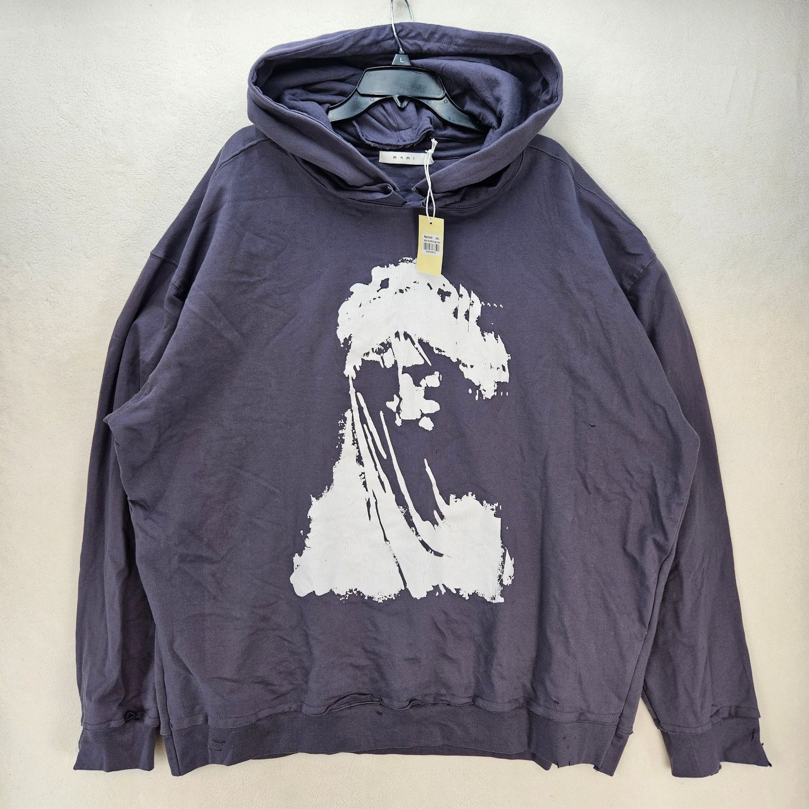 MNML MNML MEN'S XL VINTAGE BLACK MARY PULLOVER HOODIE NWT Size US XL / EU 56 / 4 - 1 Thumbnail