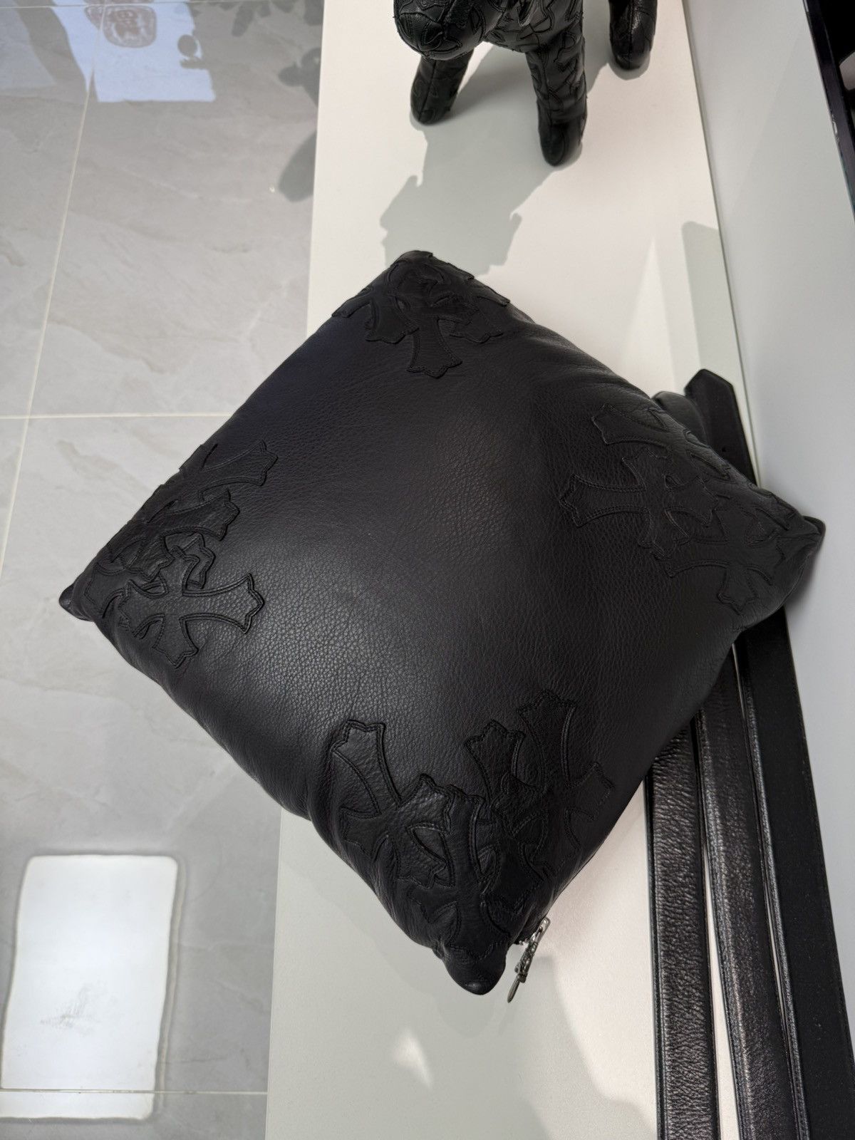 Chrome Hearts Chrome Hearts Black Cross Patched Pillow Large Size ONE SIZE - 13 Thumbnail
