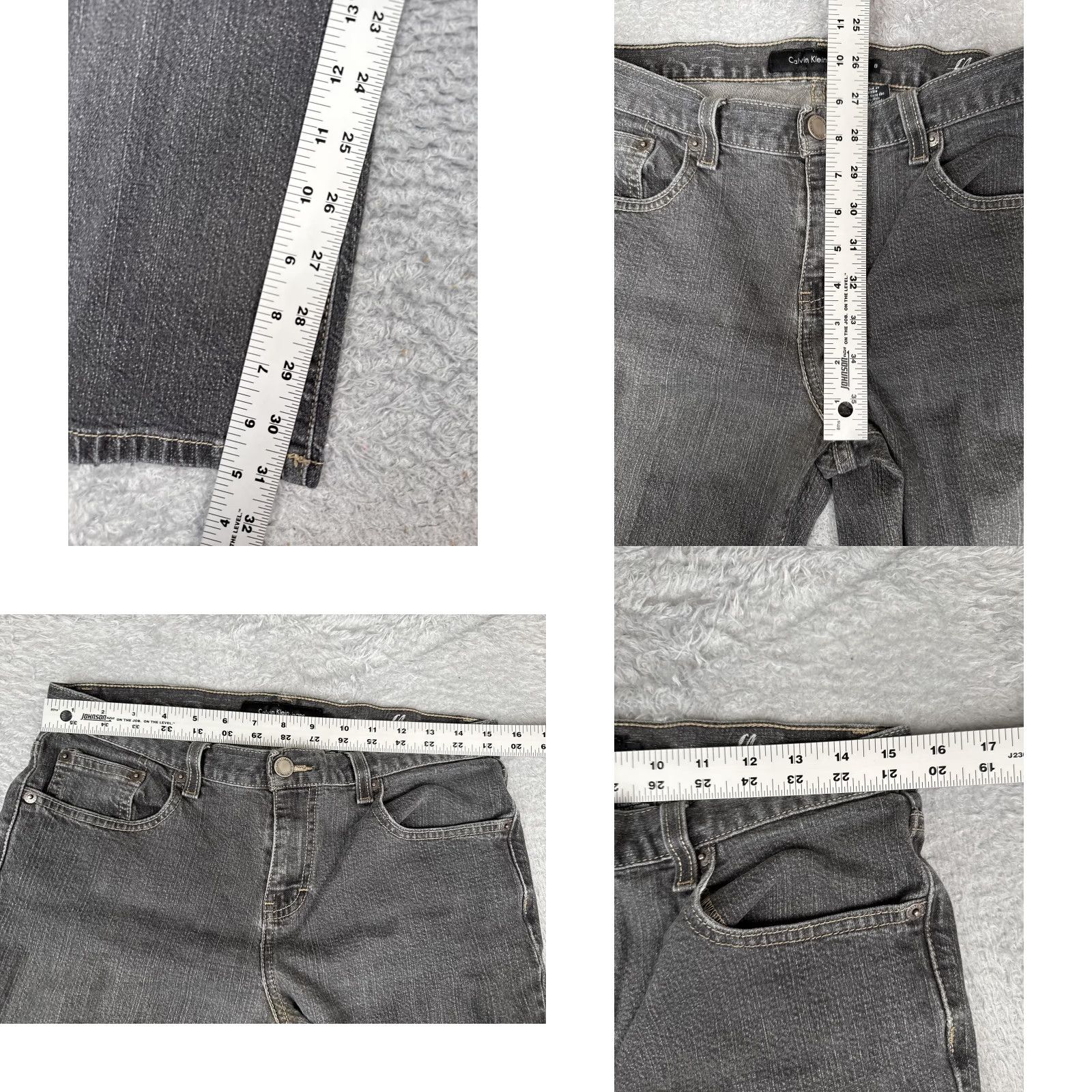 Calvin Klein Calvin Klein Jeans Womens 8 Flare Jeans Gray Charcoal Wash Mid Rise Denim 30x31 Jeans Flared 90s Womens Size 30" / US 8 / IT 44 - 8 Thumbnail