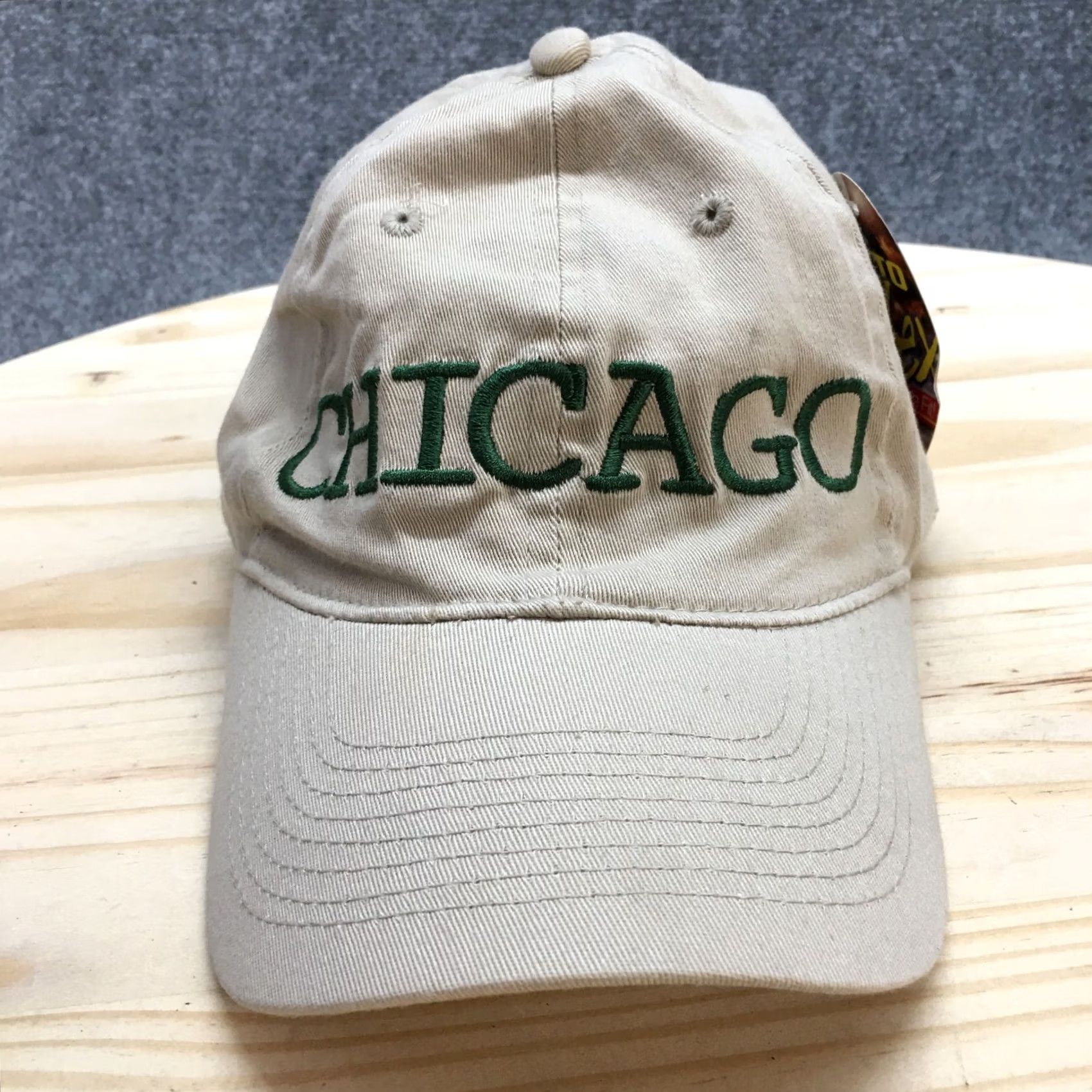 Vintage OTTO Chicago Baseball Cap Hat Mens Beige S-M Fitted Curved Brim Adjustable NWT Size ONE SIZE - 2 Thumbnail