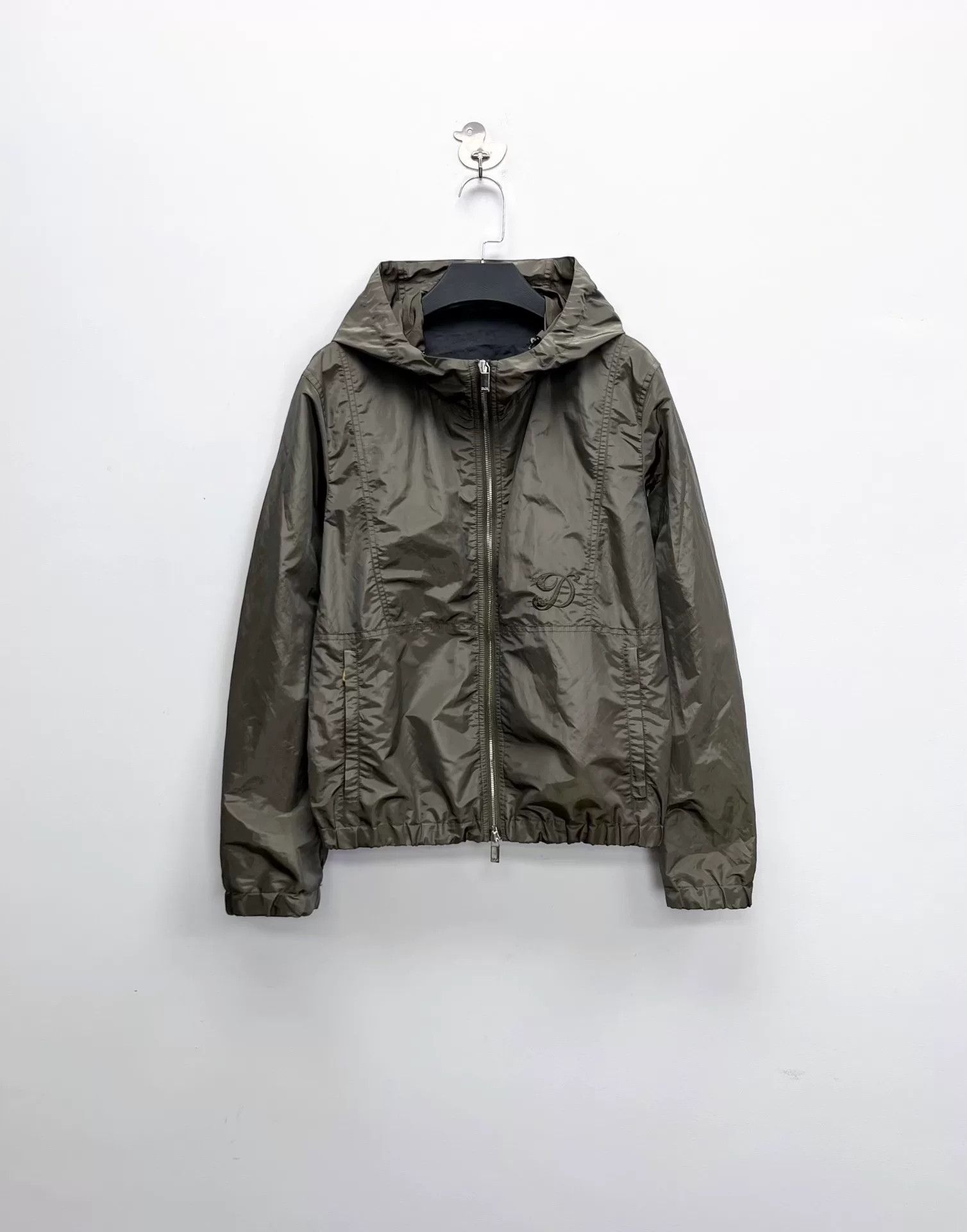 Dior Dior Embroidered CD Logo Hooded Nylon Jacket Size US S / EU 44-46 / 1 - 1 Thumbnail