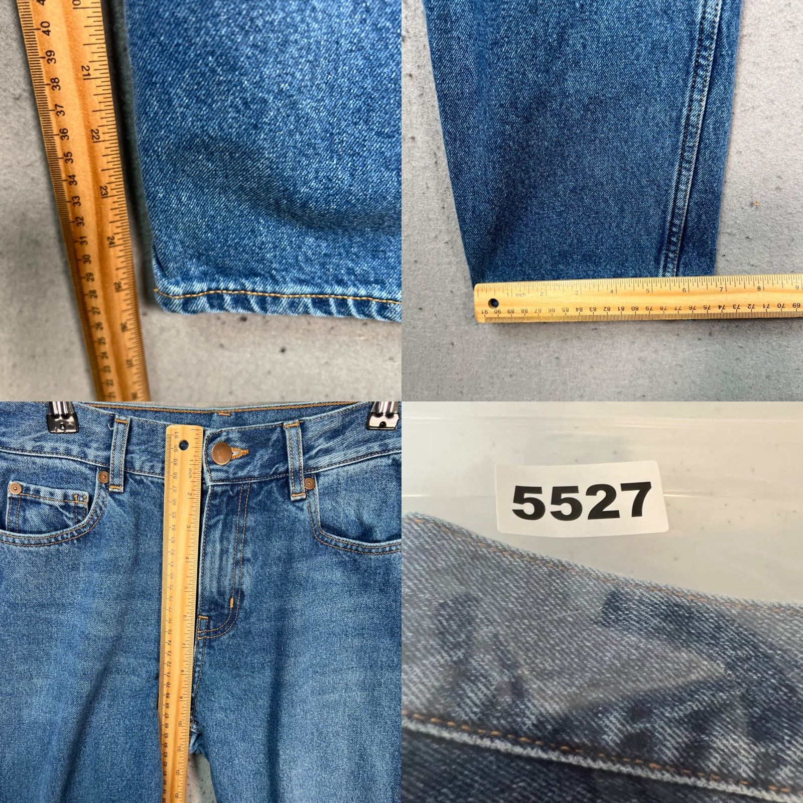Cos COS Womens Jeans 25 Crop Mid Rise Straight Leg Blue Denim Cotton 5-Pocket Inseam 26 Straight Vintage: No Mens Womens Size 42" / US 20 - 8 Thumbnail
