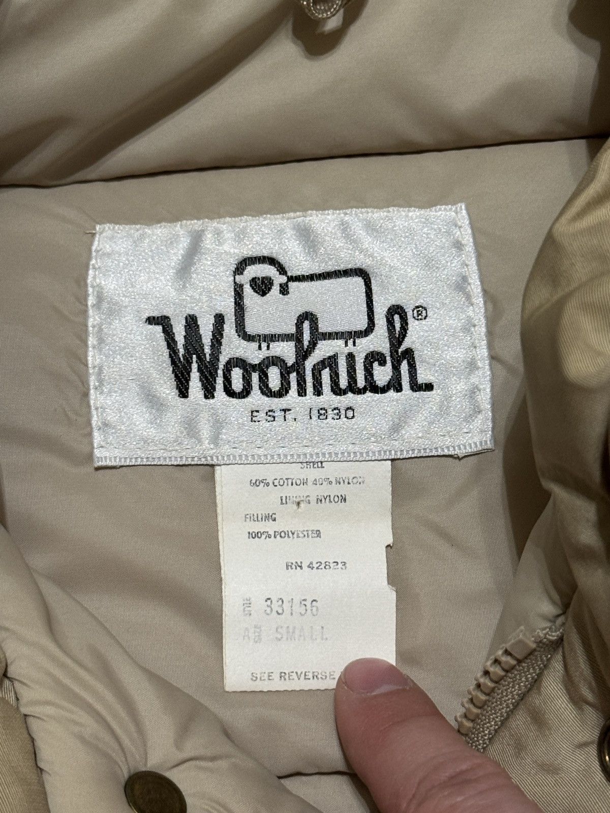 Woolrich Woolen Mills Woolrich Puffer Full Zip Button Up Biege Small 19x24 Vest Size US S / EU 44-46 / 1 - 2 Thumbnail