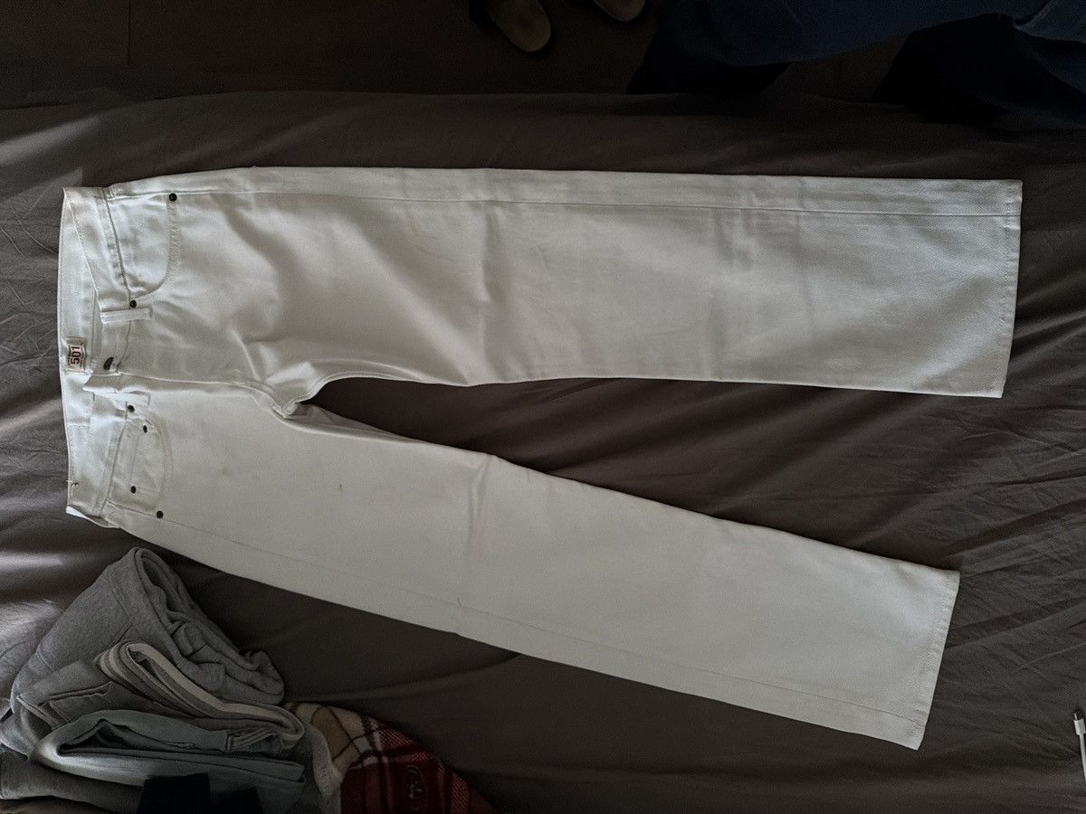 Levi's White Levis 501s Size US 30 / EU 46 - 4 Thumbnail