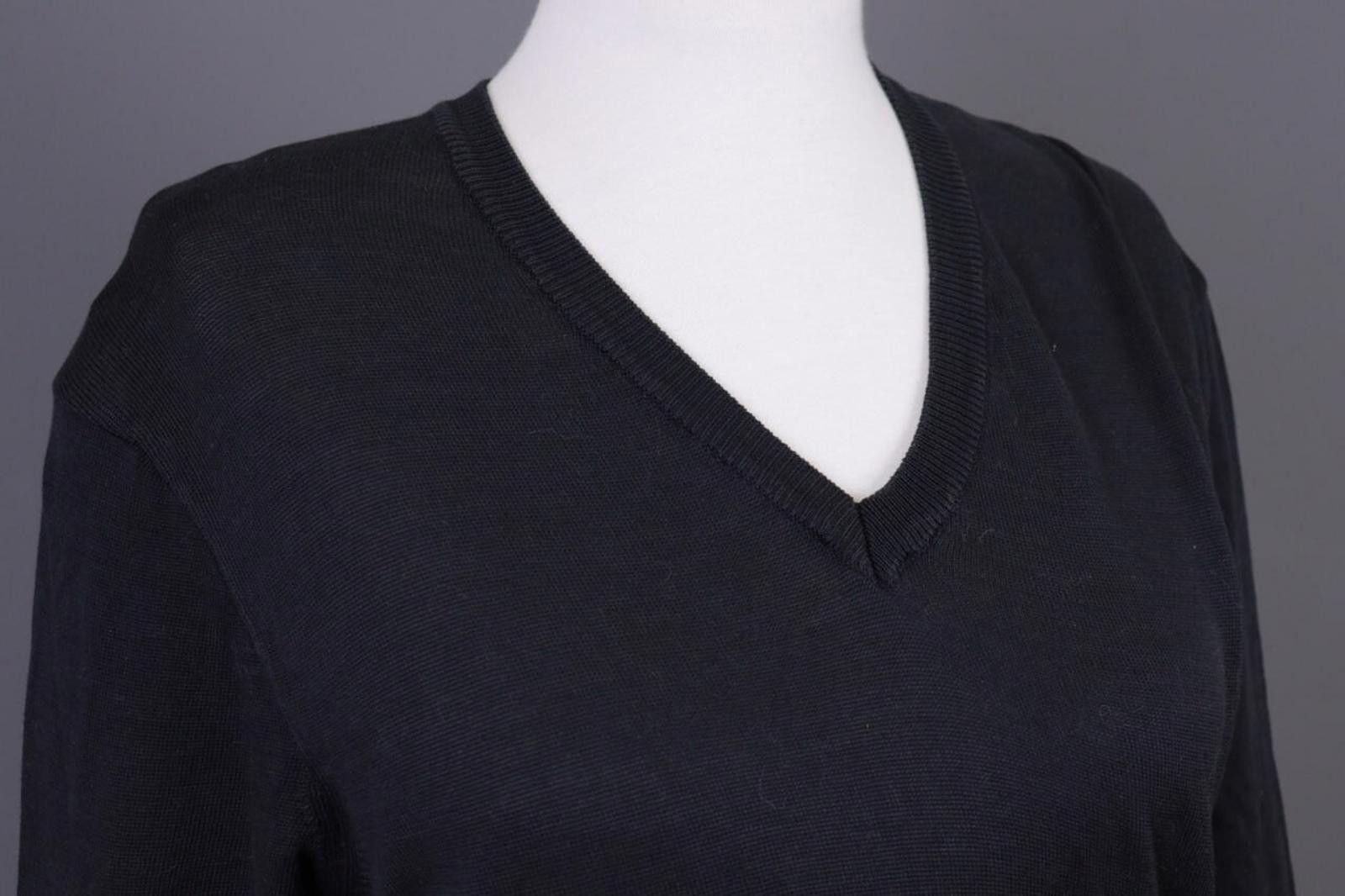 J.Crew J.Crew Black V-Neck Jumper Knit Sweater Size M Size M / US 6-8 / IT 42-44 - 6 Thumbnail