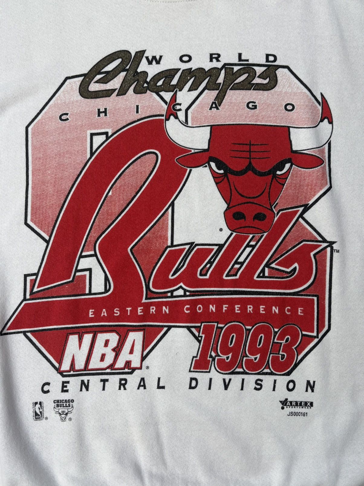 Jerzees Vintage 90’s Chicago Bulls World Champs Sweatshirt Size US M / EU 48-50 / 2 - 2 Thumbnail