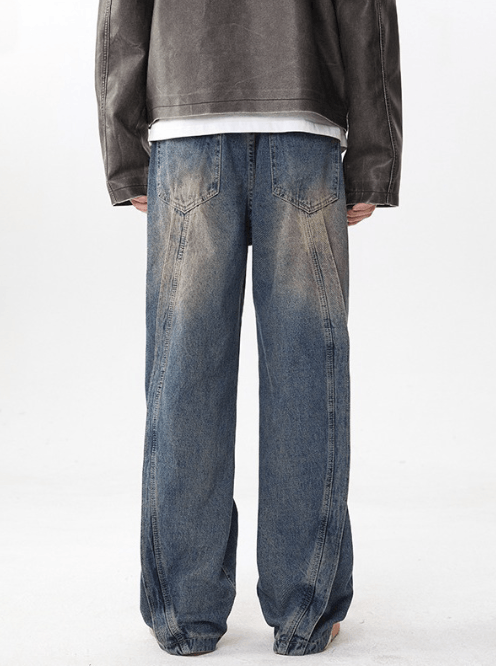 Japanese Brand × Jean American high street side stitching loose straight jeans Size US 32 / EU 48 - 4 Thumbnail