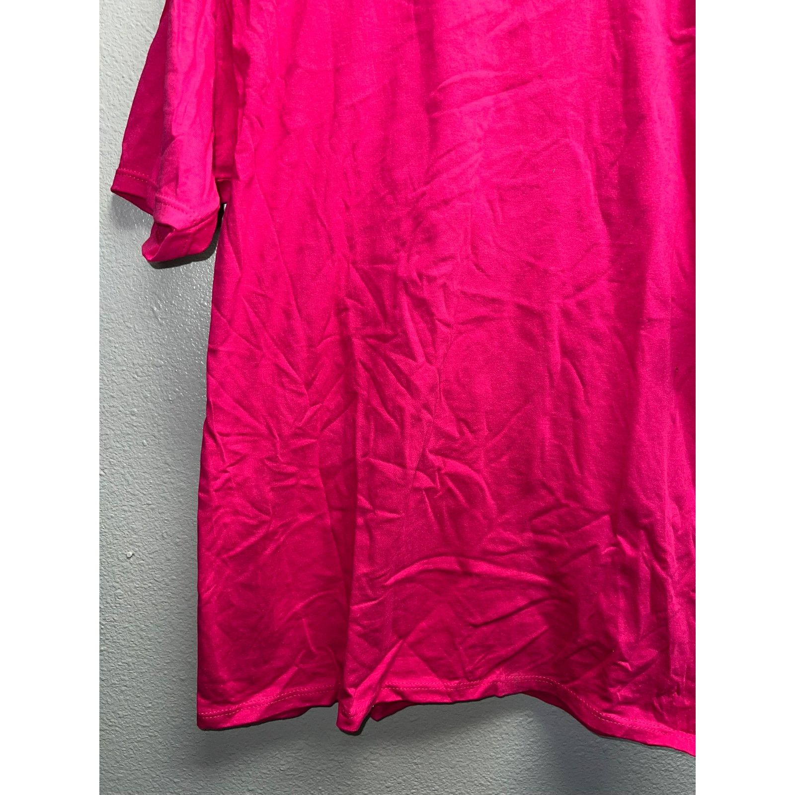 Jerzees 90s Vintage Bright Pink Blank Shirt Jerzees USA Made Large Size US L / EU 52-54 / 3 - 4 Thumbnail