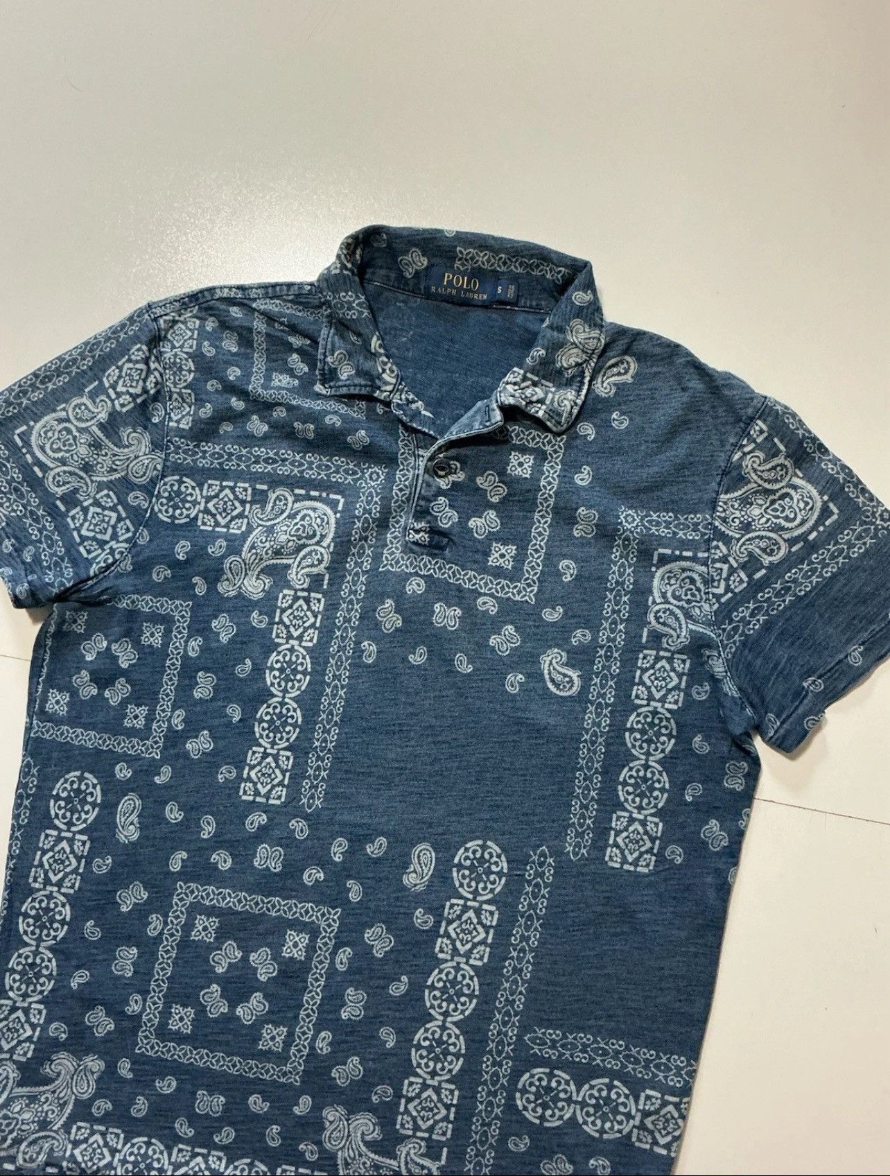 Polo Ralph Lauren Polo Ralph Lauren Bandana Paisley Blue AOP S/S Polo Shirt Size US S / EU 44-46 / 1 - 3 Thumbnail