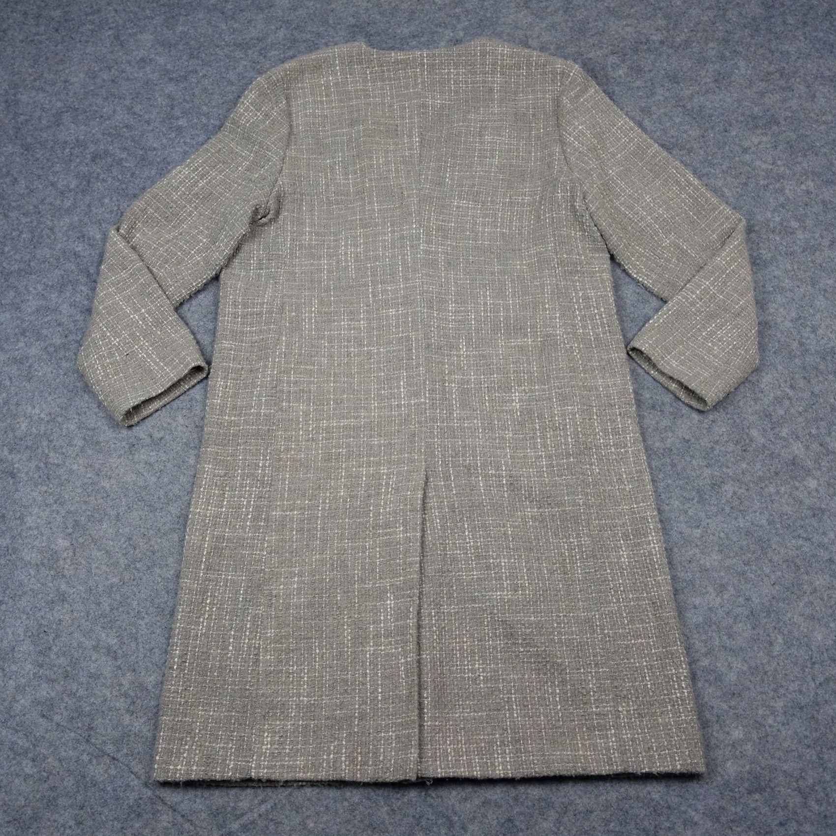 Vintage Prologue Coat Womens Small Beige Grey Overcoat 3 Button Long Trench Wool Tweed Coat S Ladies Womens Size S / US 4 / IT 40 - 6 Thumbnail