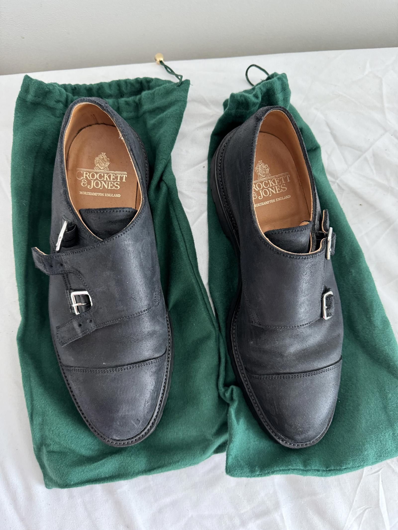 Crockett & Jones Seymour 2 Black Calf Leather Double Monk  display picture 3