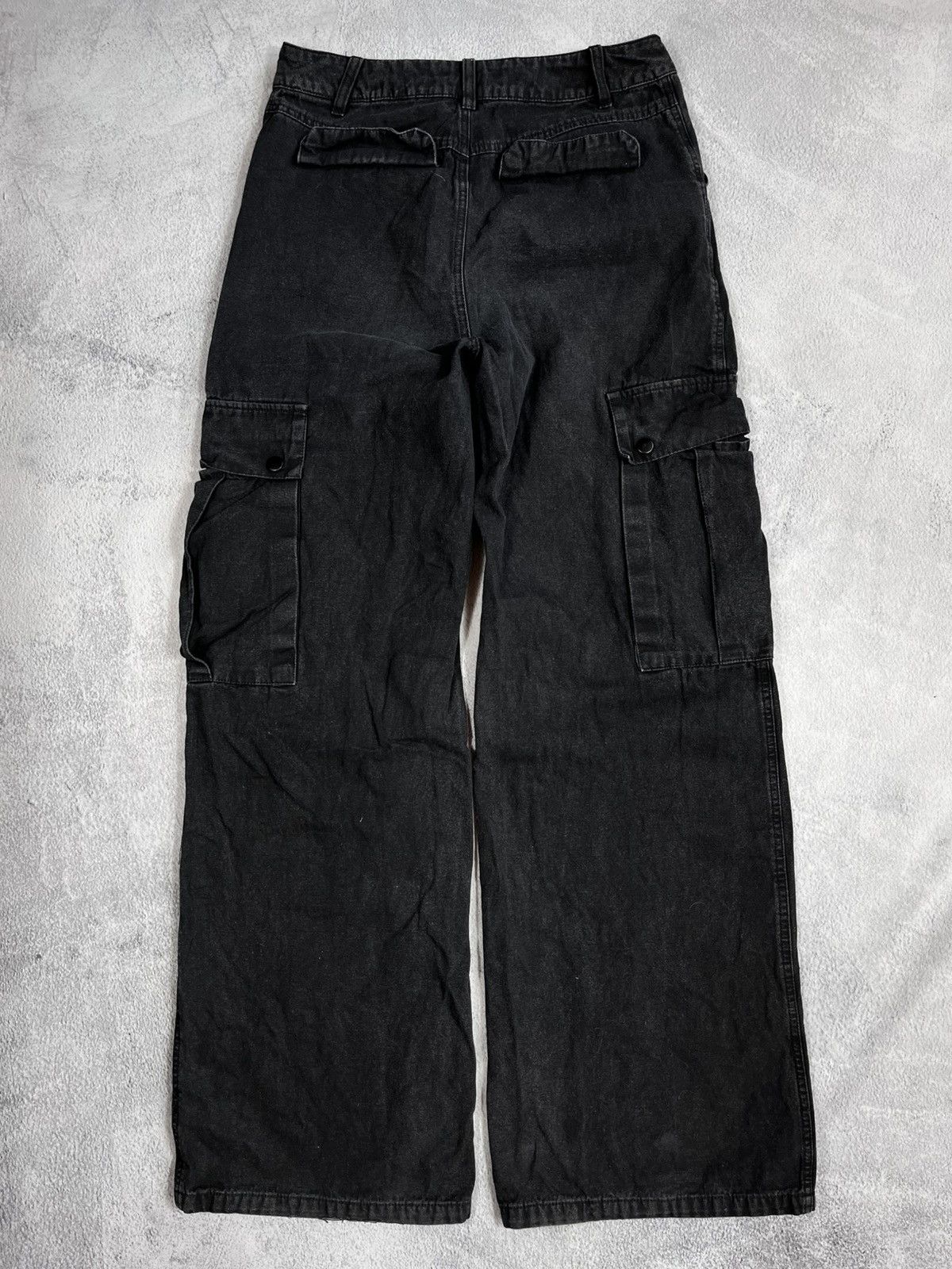 Japanese Brand × Vintage Vintage Y2K baggy flared faded cargo pants streetwear M Size 30" / US 8 / IT 44 - 1 Thumbnail