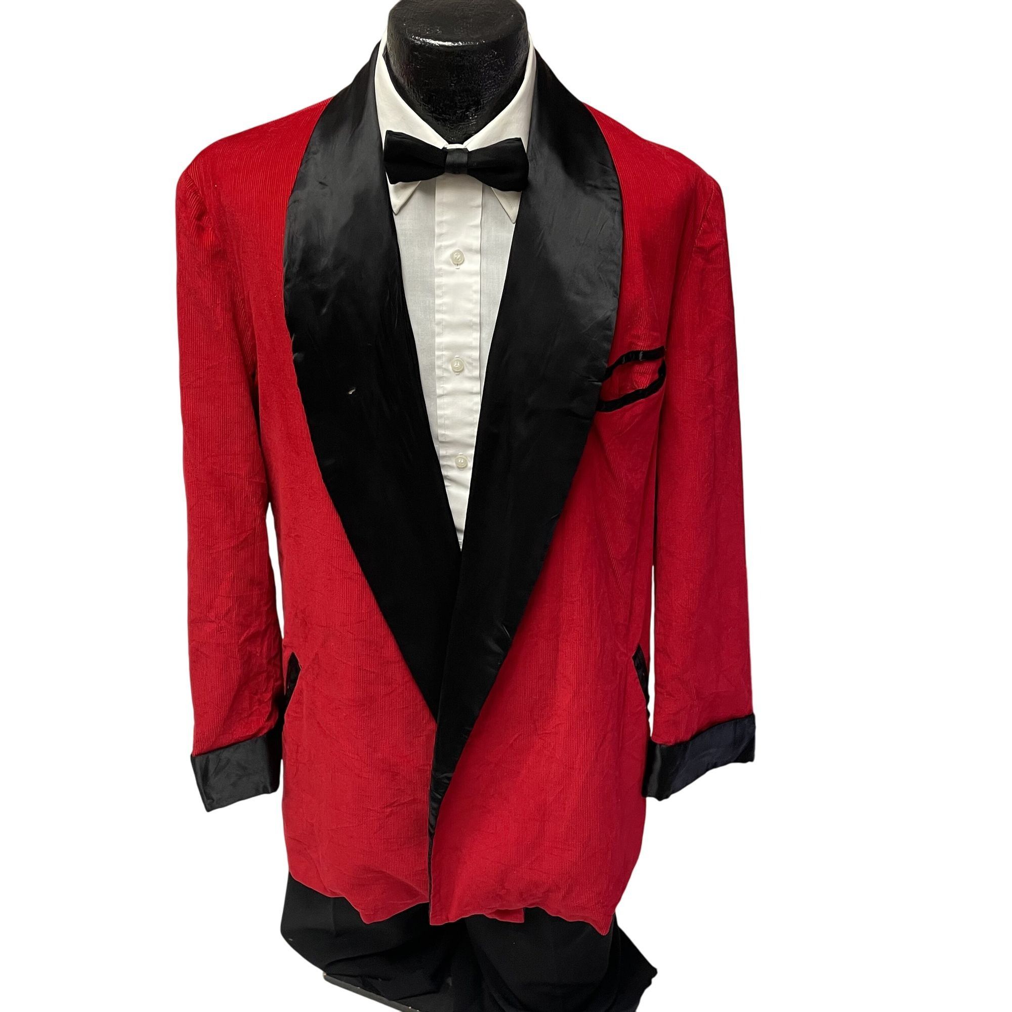 Other Vtg Corduroy ROCKABILLY Satin Shawl Collar Smoking Jacket Size 42L - 1 Thumbnail