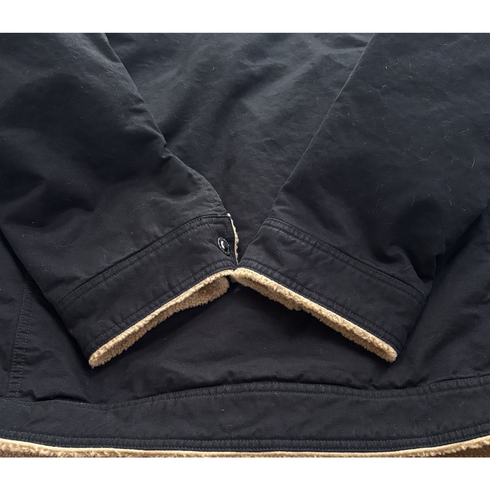 Other Black Canvas Sherpa Lined Workwear Coat XXL - Outdoor Jacket Size US XXL / EU 58 / 5 - 4 Thumbnail