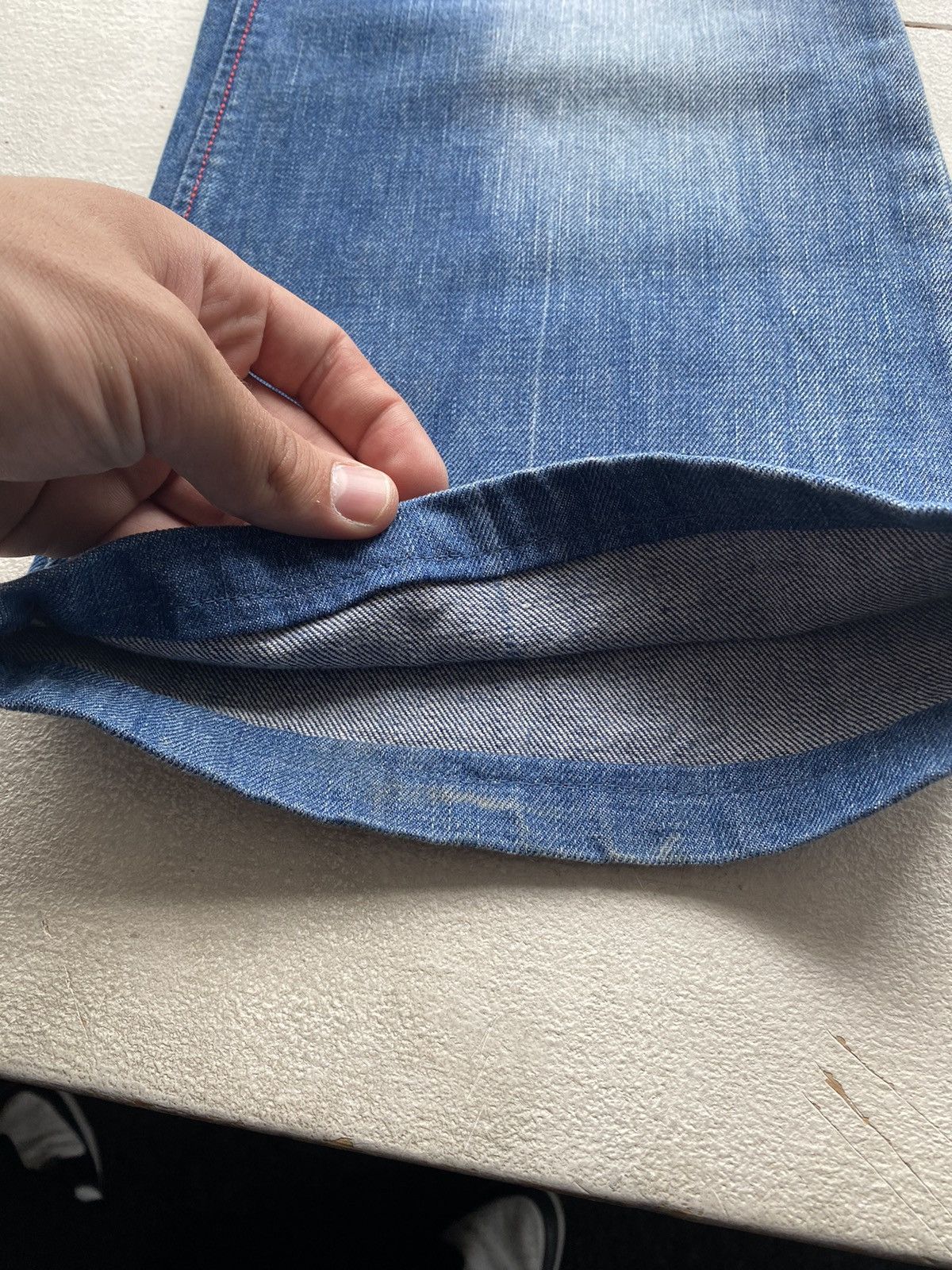 Diesel × Vintage 🔥Diesel Distressed Dirty Flared Bootcut Bell Blue Jeans y2k Size 32" / US 10 / IT 46 - 19 Thumbnail
