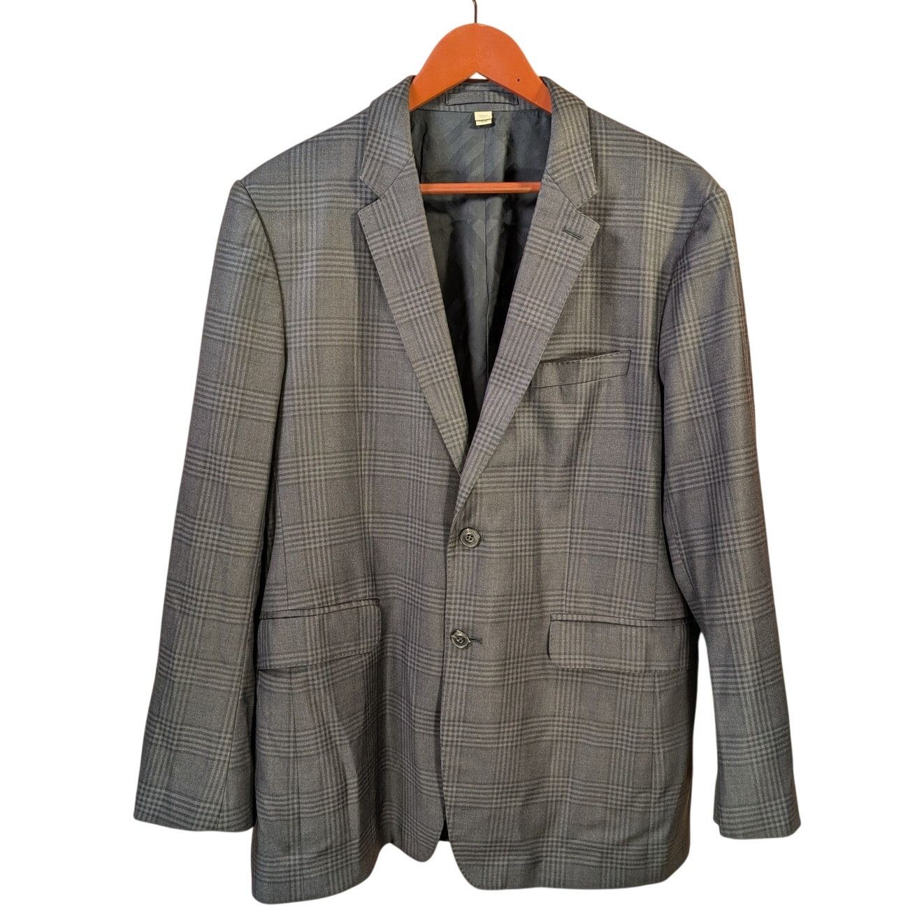Burberry Burberry Men's Plaid TWO-Piece Suit 52R 42R US Made in Italy Size 42R - 1 Thumbnail