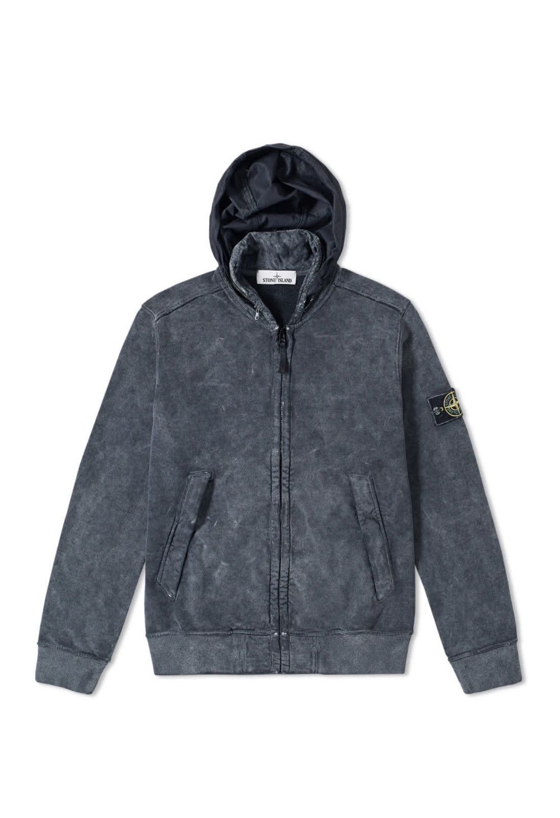 image of 600$ Stone Island Garment Dyed Frost Hoodie/si Frost Hoody in Grey, Men's (Size Large)