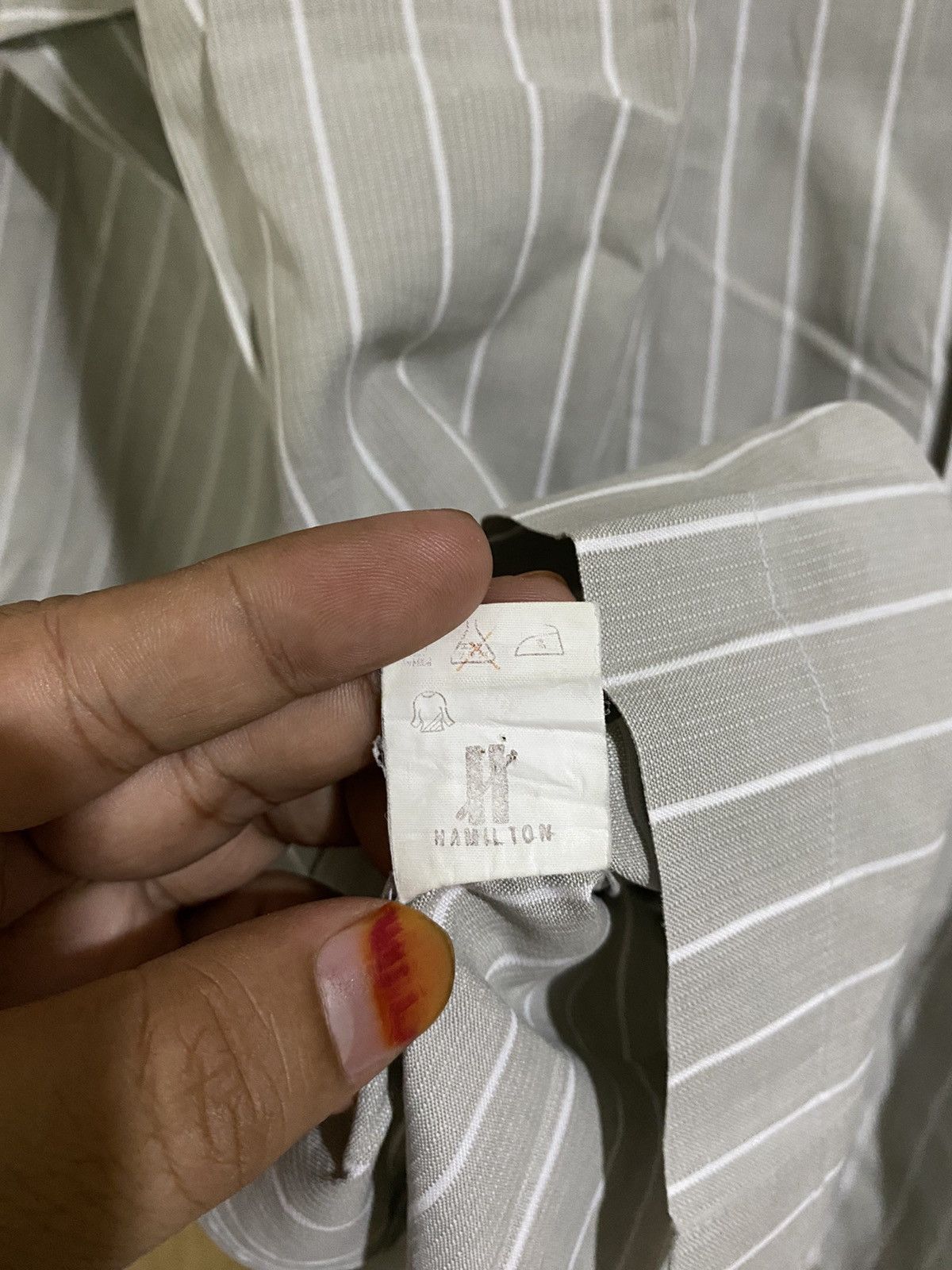 Issey Miyake × Japanese Brand × Vintage Vintage issey miyake hidden pocket stripe button up Size US L / EU 52-54 / 3 - 11 Thumbnail
