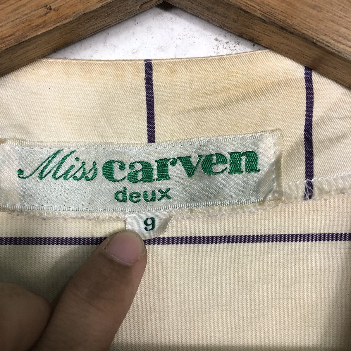 Carven 📌Miss Carven Deux Hickory Striped Work Design Size M / US 6-8 / IT 42-44 - 18 Thumbnail
