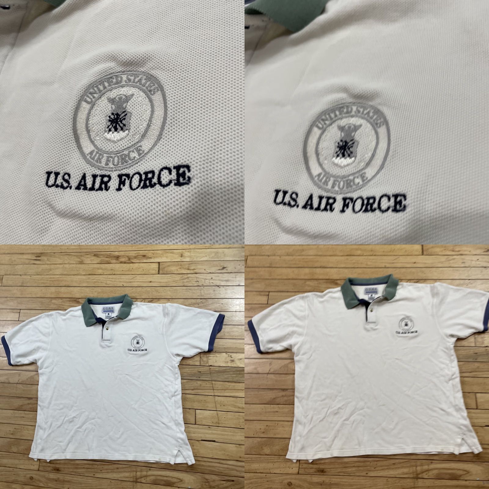 Vintage GEAR FOR SPORTS US AIR FORCE Polo Shirt Men L USAF Military Logo Vintage 1 Hole Size US L / EU 52-54 / 3 - 10 Thumbnail