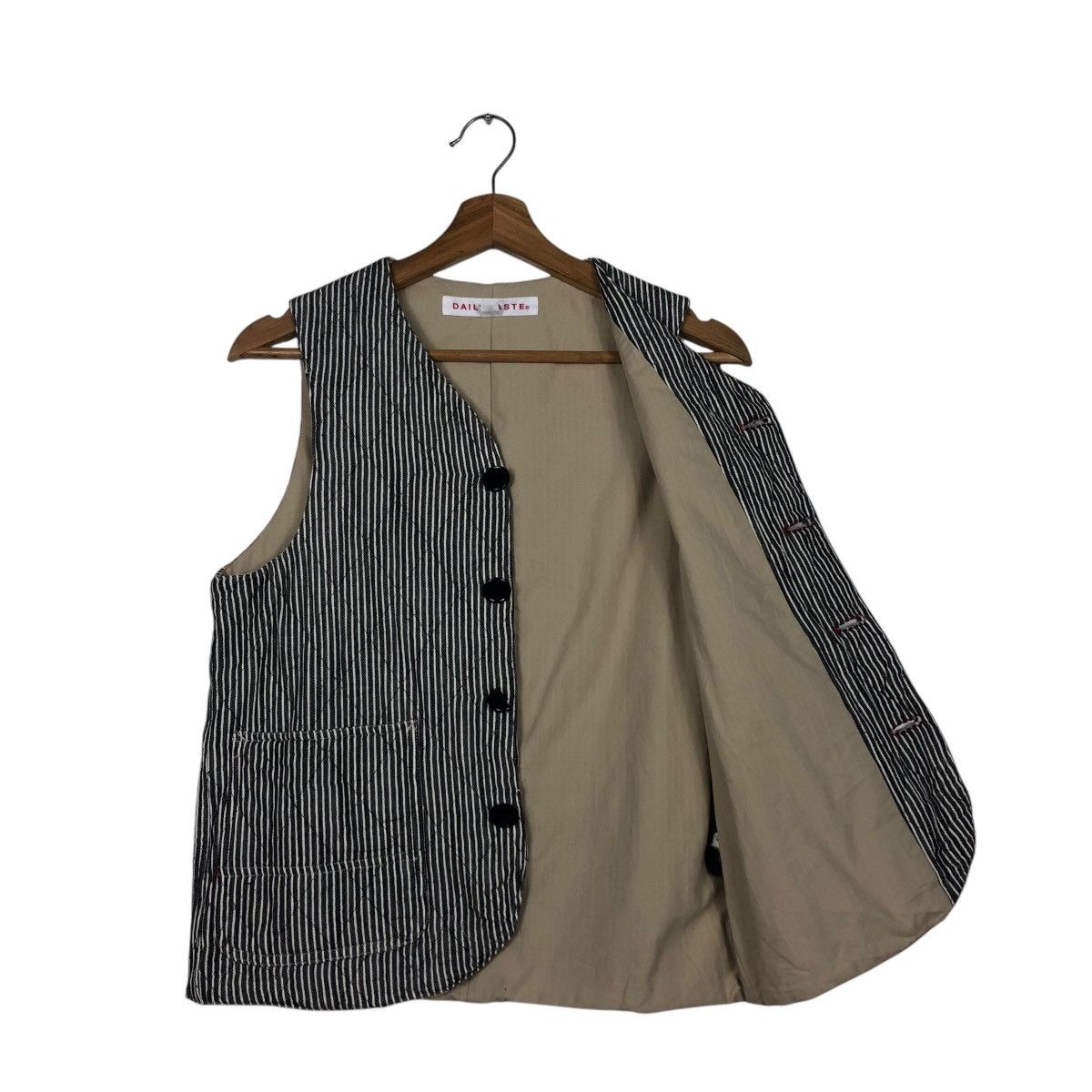 Japanese Brand 📌Vintage Hickory Chore Vest Jacket Daily Taste Kapital Size US M / EU 48-50 / 2 - 12 Thumbnail