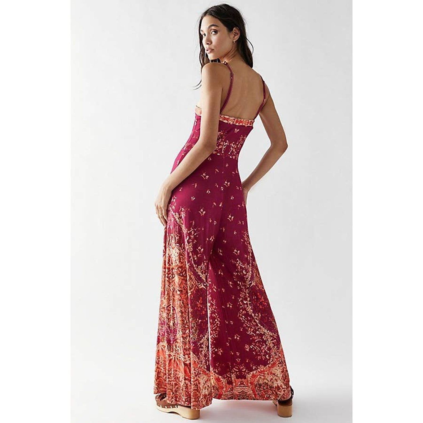 Free People New Free People Astrid Wide-Leg Jumpsuit $288 SMALL Boho Size 28" / US 6 / IT 42 - 4 Thumbnail
