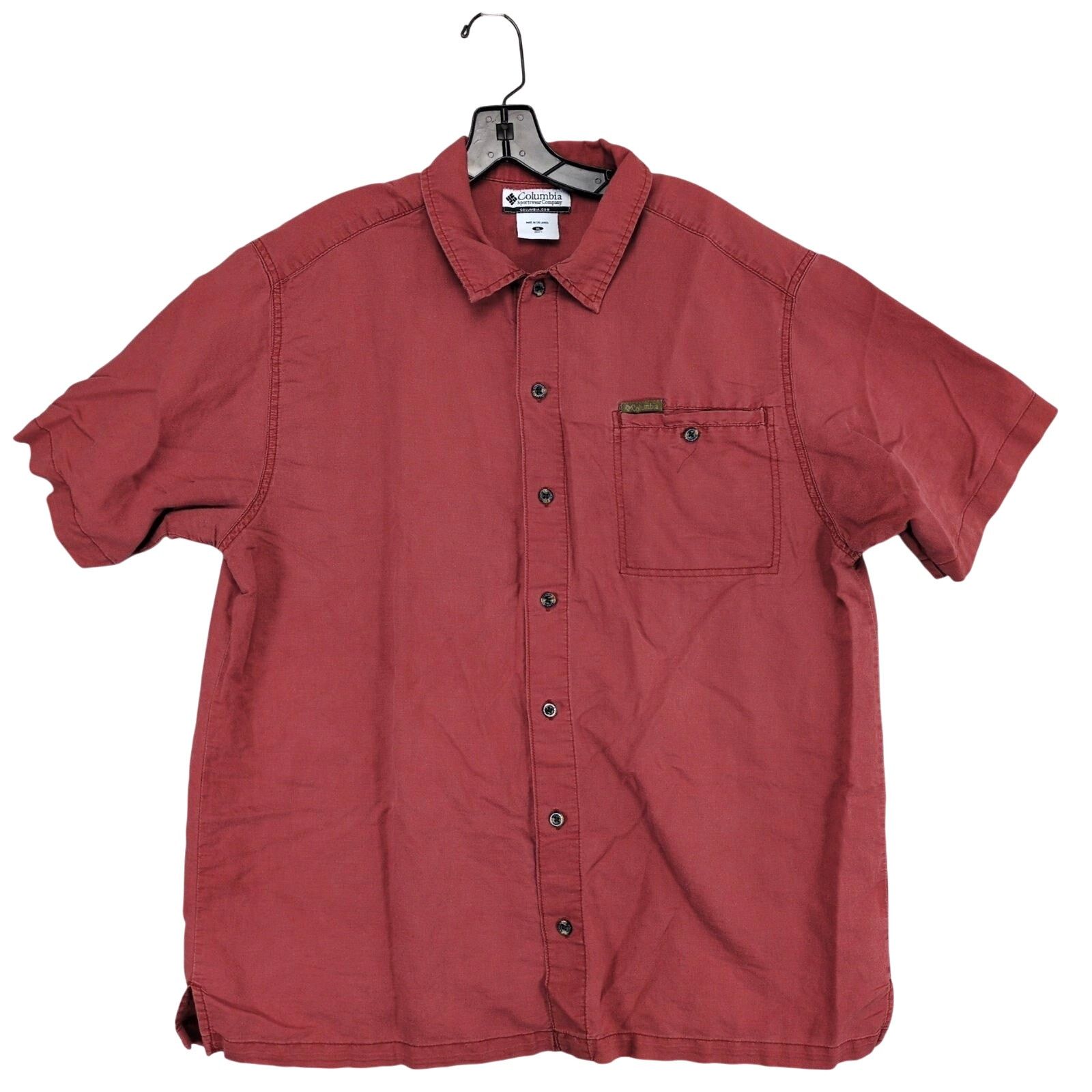 Columbia Columbia Men's XL Red Button Up Short Sleeve Pocket Shirt Size US XL / EU 56 / 4 - 1 Thumbnail