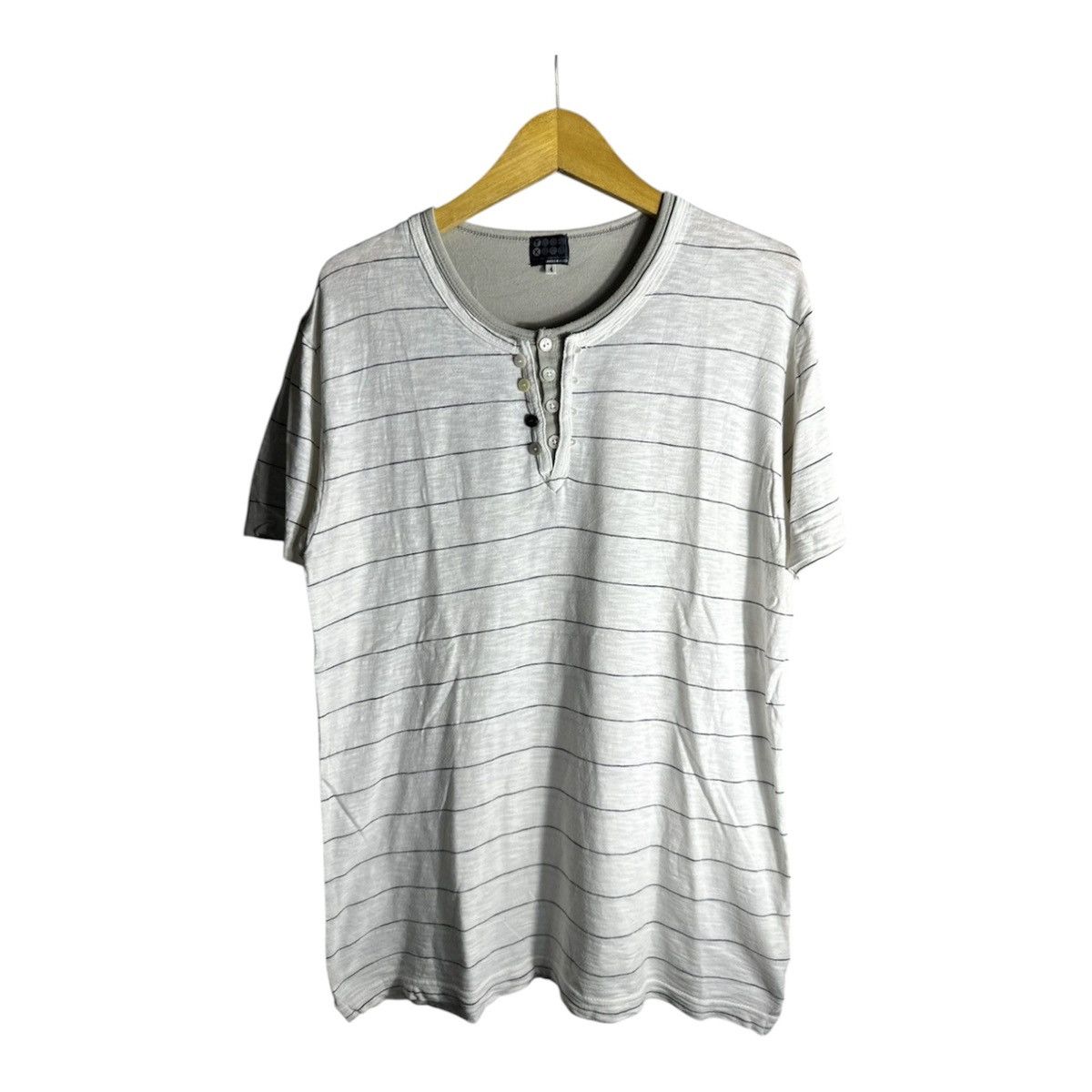 20471120 × Japanese Brand × Takeo Kikuchi TAKEO KIKUCHI DOUBLE LAYER STRIPED IF SIZ WAS NINE LGB STYLE Size US L / EU 52-54 / 3 - 1 Thumbnail