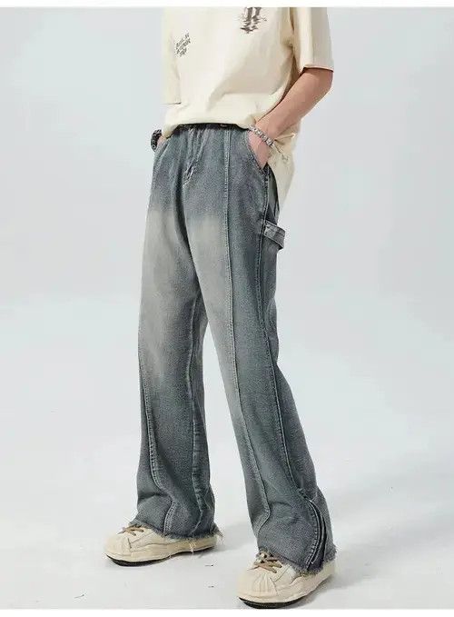 Jean Straight Casual Split Zipper Leg Jeans Size US 32 / EU 48 - 3 Thumbnail