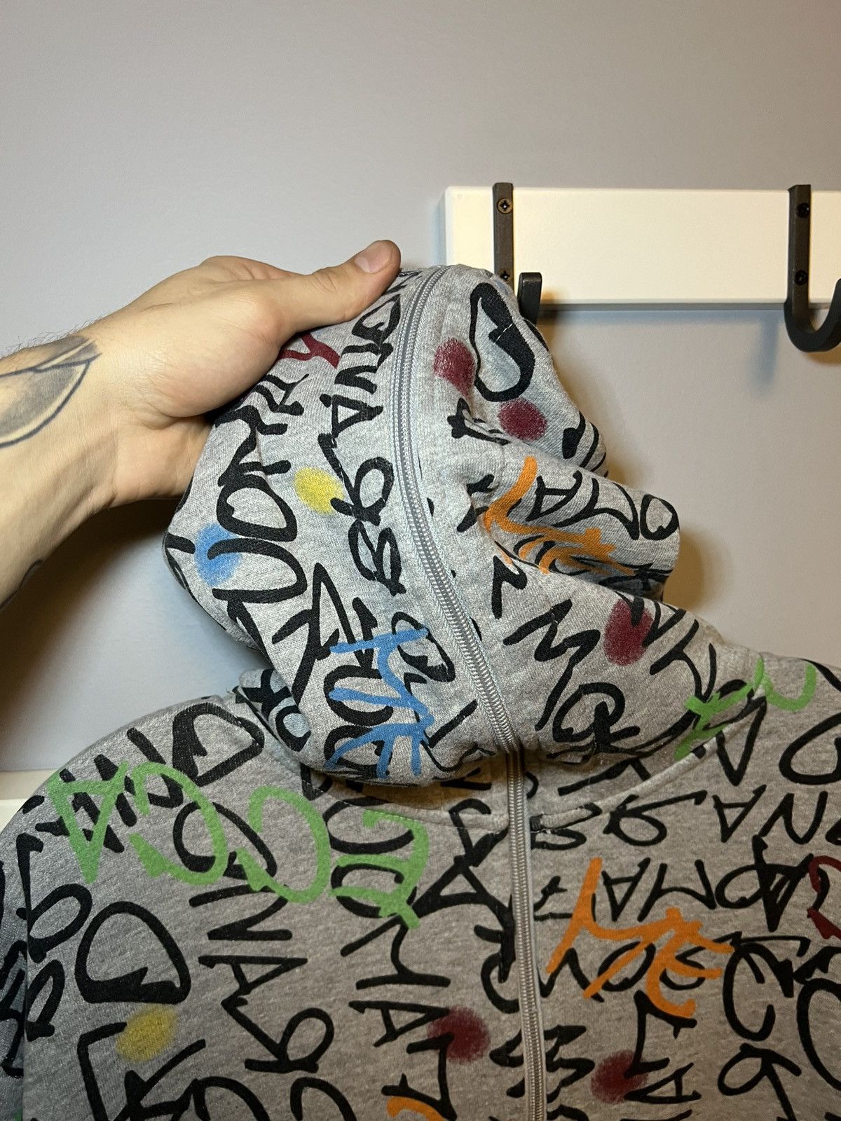 Mecca Vintage Mecca Jeans Co aop graffiti logo full zip-up hoodie Size US XL / EU 56 / 4 - 5 Thumbnail