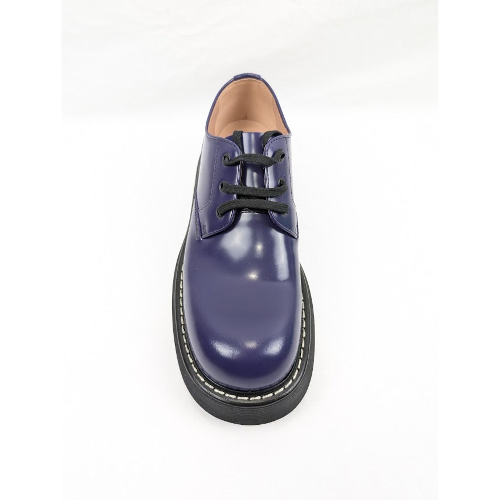 Bottega Veneta o1rshd1 Gloss Vinyl Swell Lace up Boots in Unicorn/Black Size US 12 / EU 45 - 6 Thumbnail