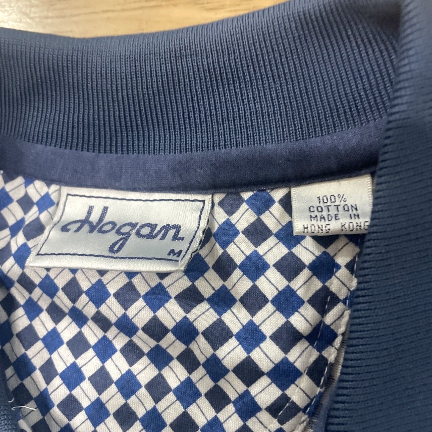 Hogan VINTAGE Hogan Polo Shirt Men M Blue Diamond Check Plaid Retro Preppy Golf Casual Shirt Size US M / EU 48-50 / 2 - 6 Thumbnail