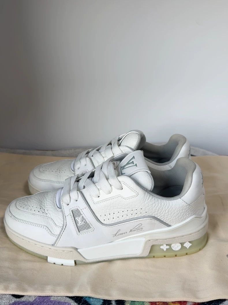Louis Vuitton Louis Vuitton Trainer leather lace-up embossed low-cut fas Size US 6.5 / IT 36.5 - 2 Thumbnail