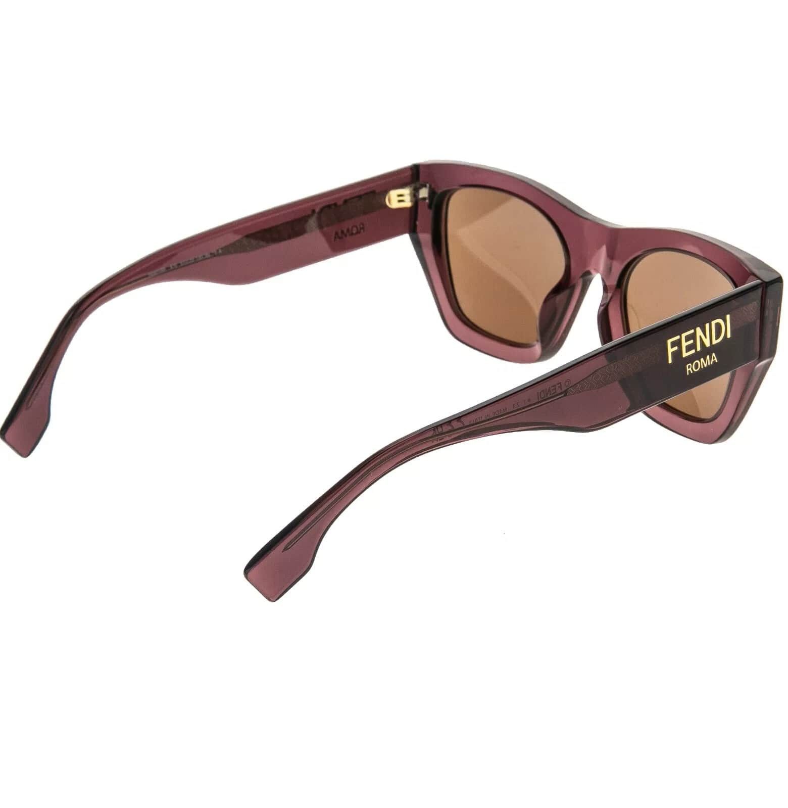 Fendi FENDI ROMA 40100 Burgundy Logo Fashion Sunglasses FE40100I Size ONE SIZE - 6 Thumbnail
