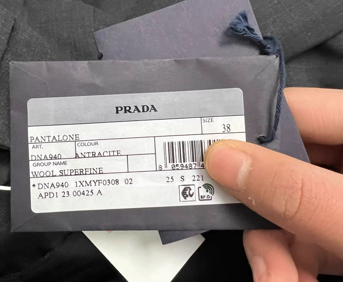Prada Prada Black Wool Pants Size 26" / US 2 / IT 38 - 5 Thumbnail