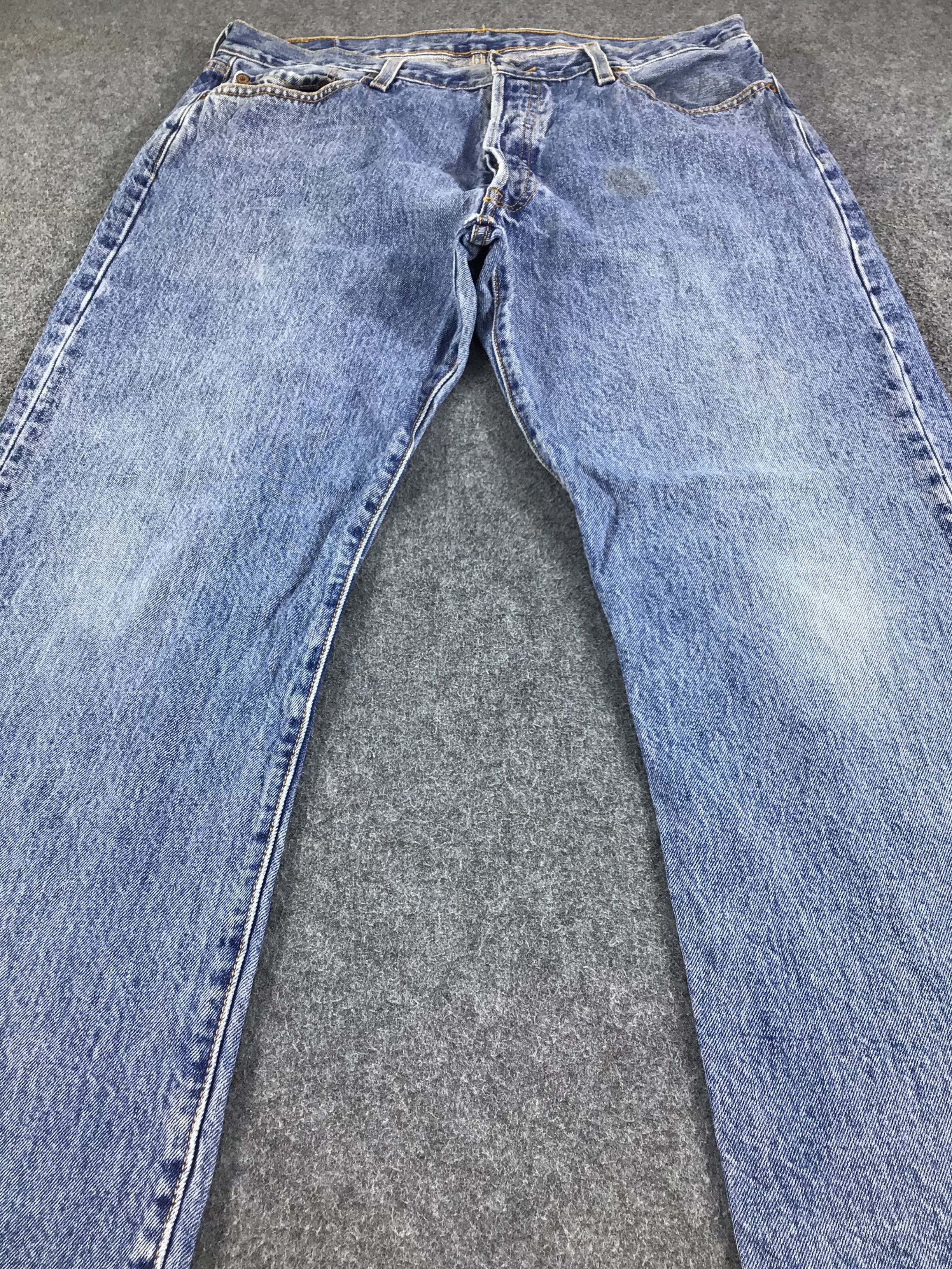Levi's Vintage 90s Levis 501 Jeans Stone Wash Denim KJ166 Size US 34 / EU 50 - 3 Thumbnail