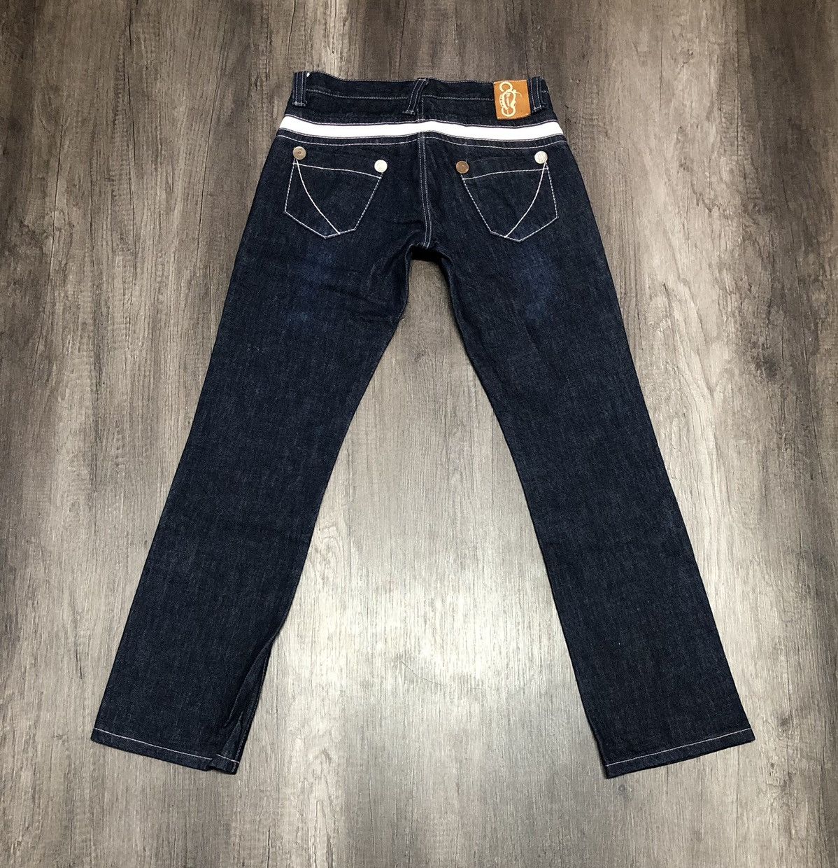 Designer × Japanese Brand × Vintage Vintage Chopper Tooth Denim Jeans Rare Design Unisex Size US 30 / EU 46 - 19 Thumbnail