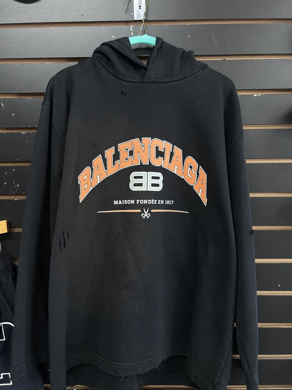 Balenciaga Balenciaga Black 'Maison Balenciaga' Hoodie | Grailed