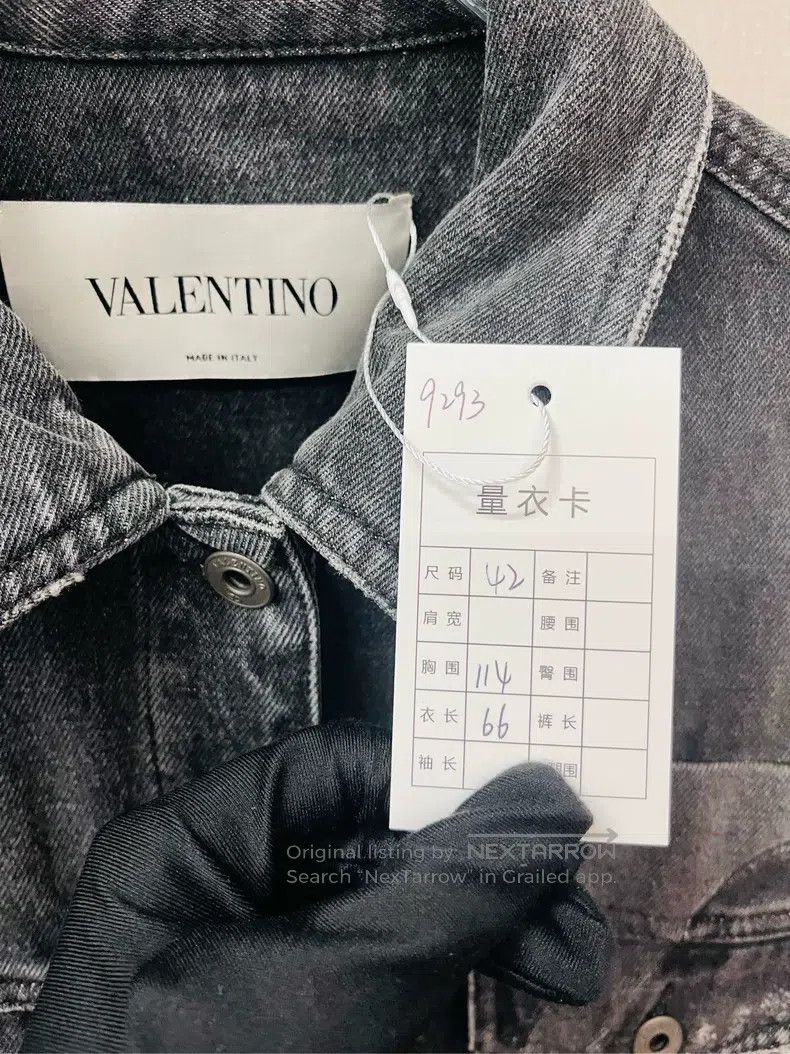 Valentino Valentino Black washed denim jacket Size L / US 10 / IT 46 - 2 Thumbnail