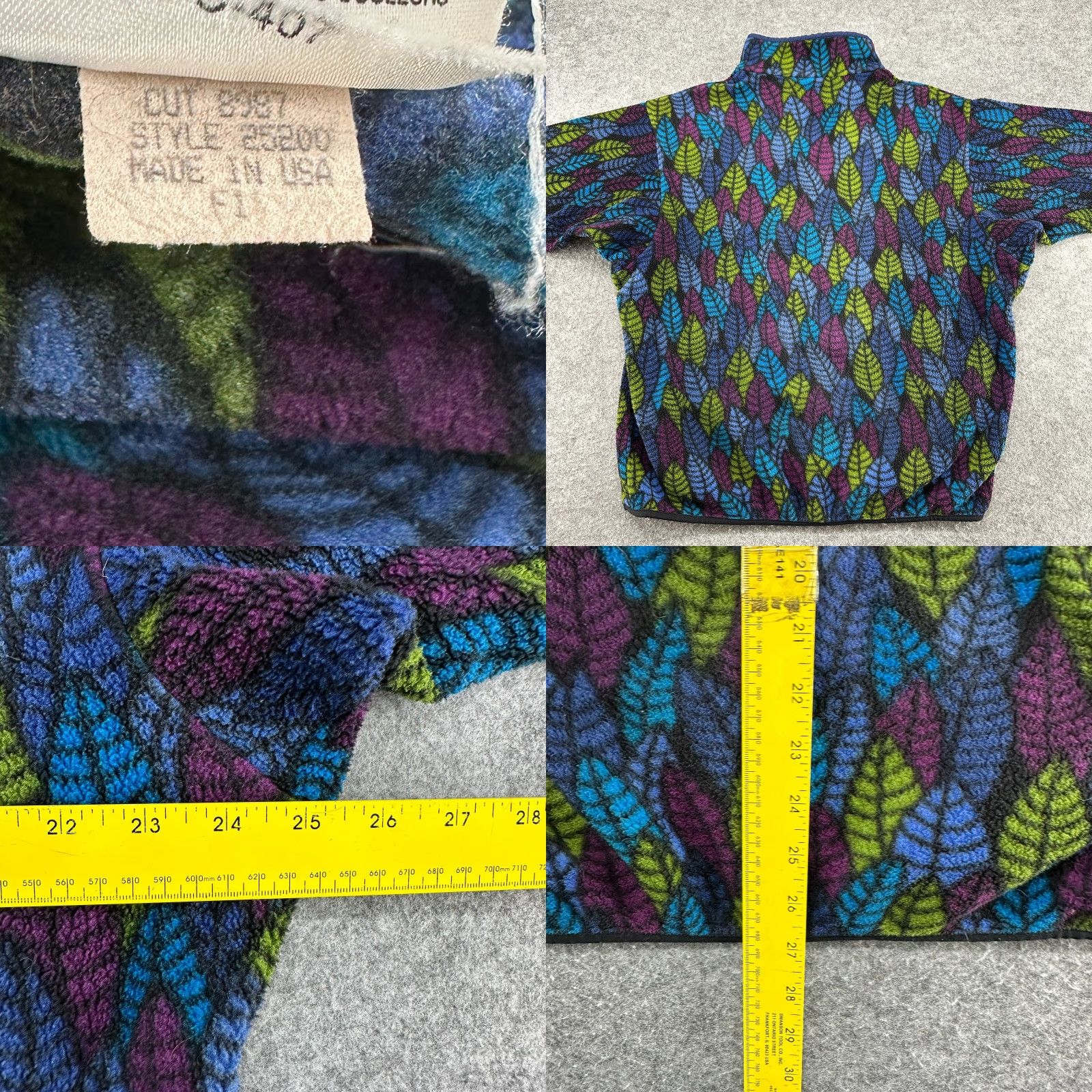 Patagonia VINTAGE Patagonia Pullover Sweatshirt Mens XL Blue Fleece Snap Synchilla Leaf Print USA 90s Hoodie? Size US XL / EU 56 / 4 - 8 Thumbnail
