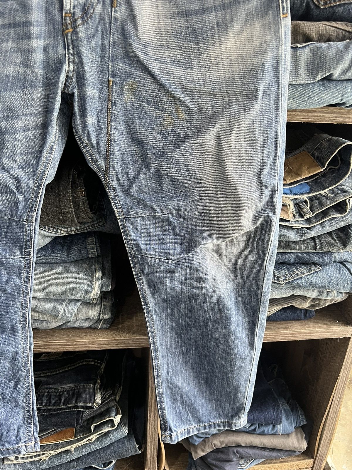 Diesel 🔥Vintage Diesel Industry Cropped Distressed Denim Size US 33 - 7 Thumbnail