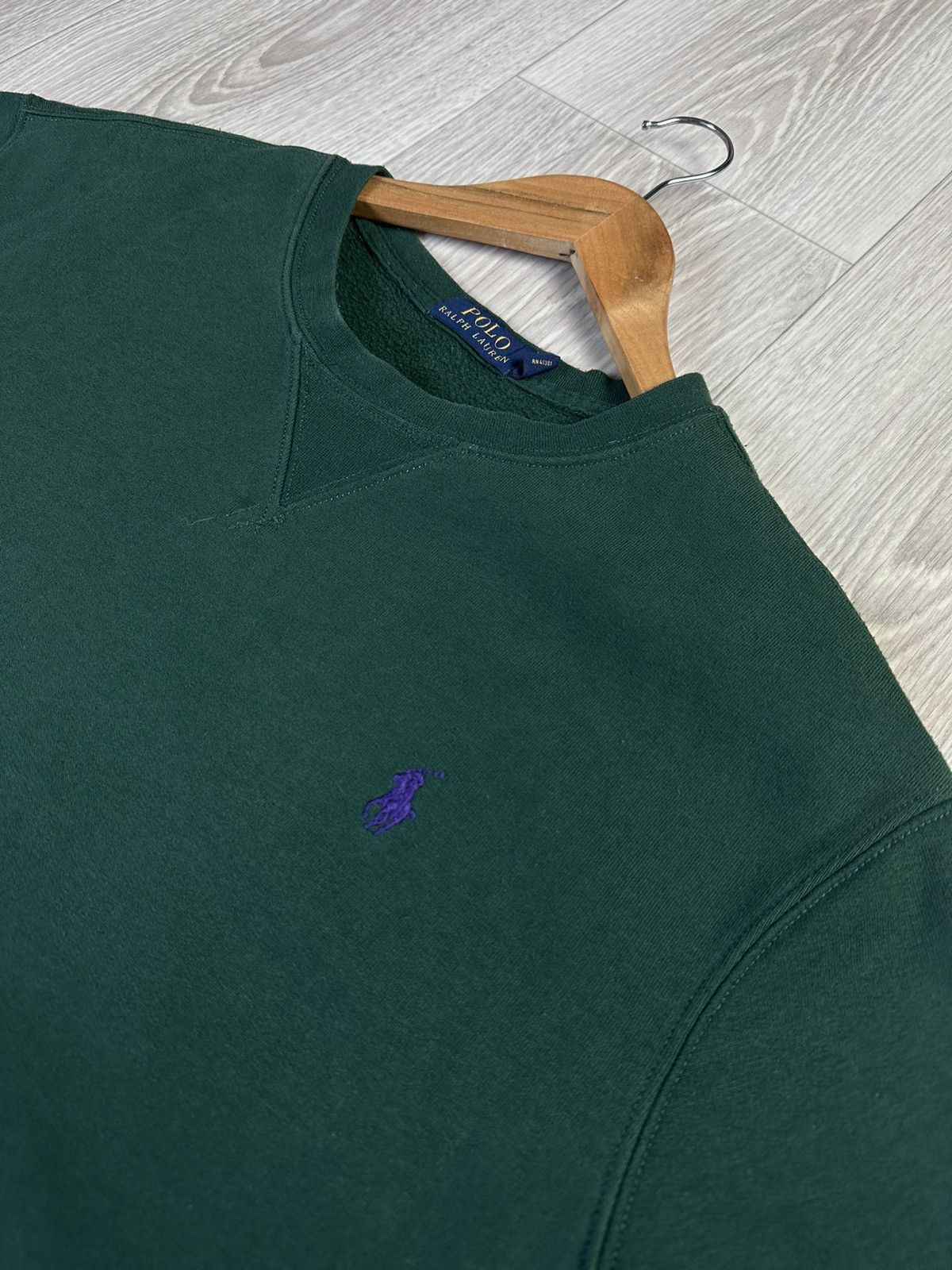 Polo Ralph Lauren × Vintage Vintage Polo Ralph Lauren Green Sweatshirt Size L Size US L / EU 52-54 / 3 - 3 Thumbnail
