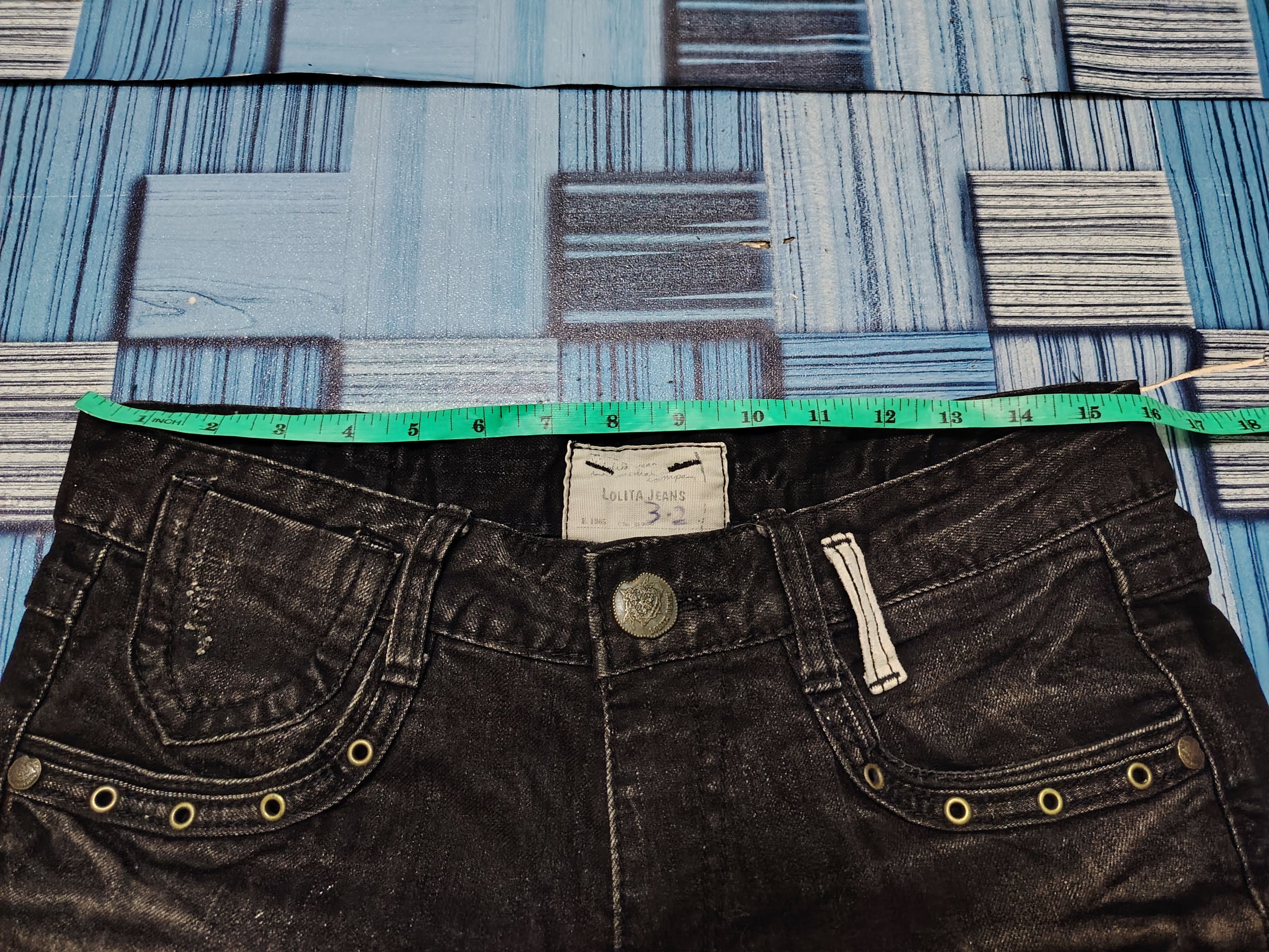If Six Was Nine Japanese Lolita Jeans Flare Jeans Distressed Size US 31 - 19 Thumbnail