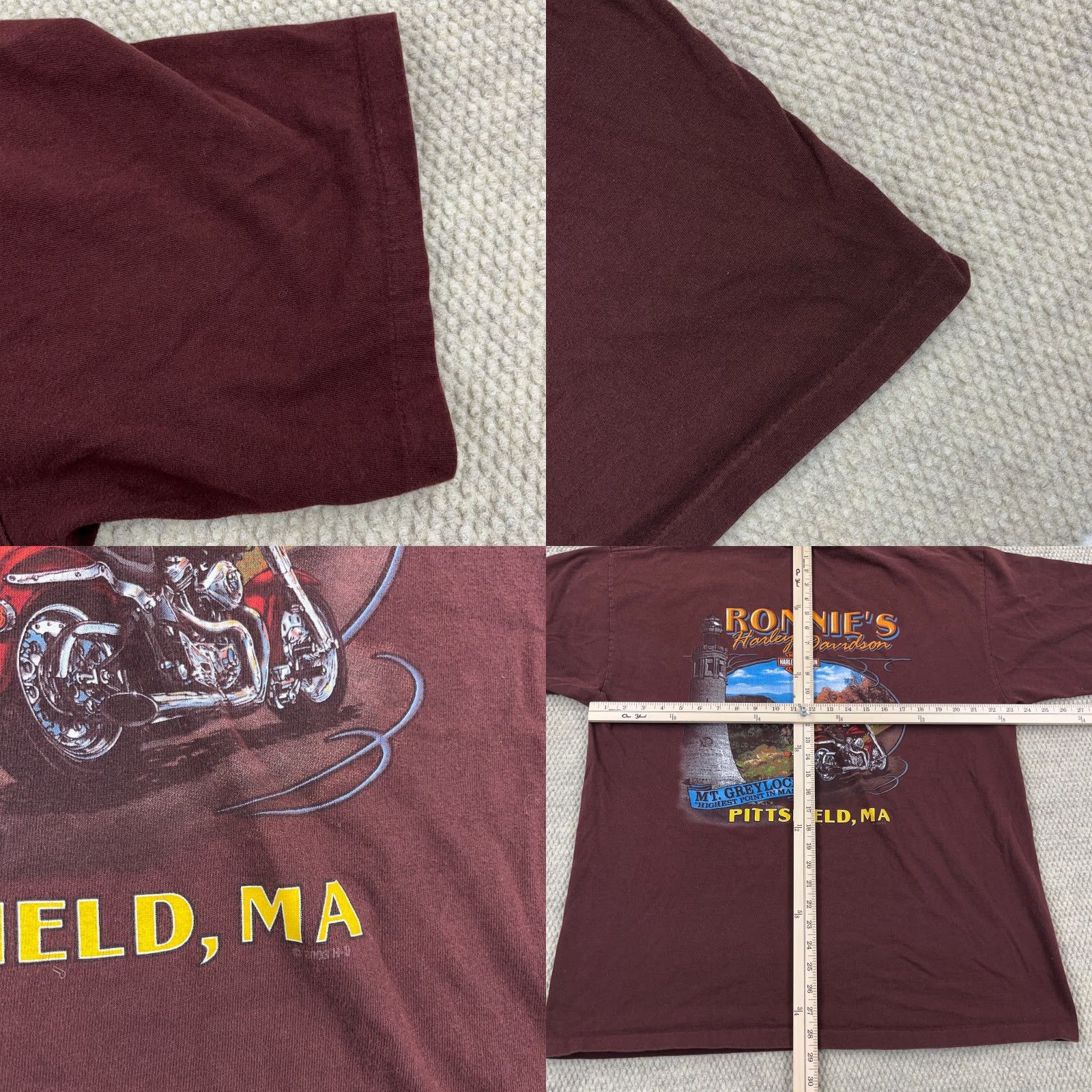 Harley Davidson VINTAGE Harley-Davidson Shirt Men XL Red Graphic Print 80s BikerMotorcycle T-Shirt Adult XLMen Size US XL / EU 56 / 4 - 8 Thumbnail