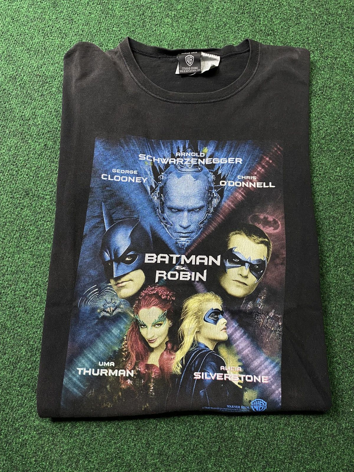 DC Comics × Vintage Vintage 90’s Batman and Robin Movie Tee Shirt Large Size US L / EU 52-54 / 3 - 2 Thumbnail