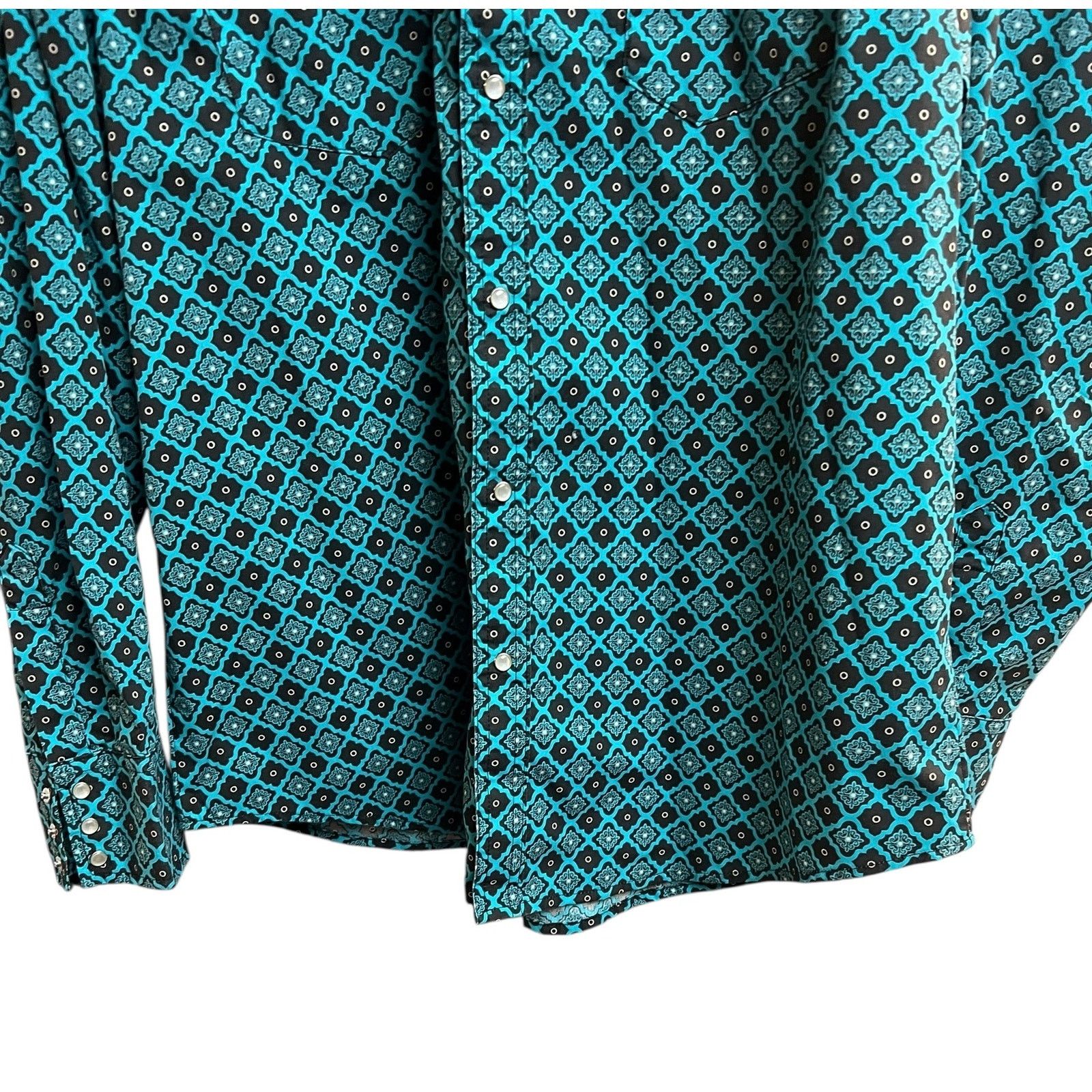 Wrangler Wrangler Wrancher Shirts Geometric Pattern Western XL Pearl Size US XL / EU 56 / 4 - 8 Thumbnail
