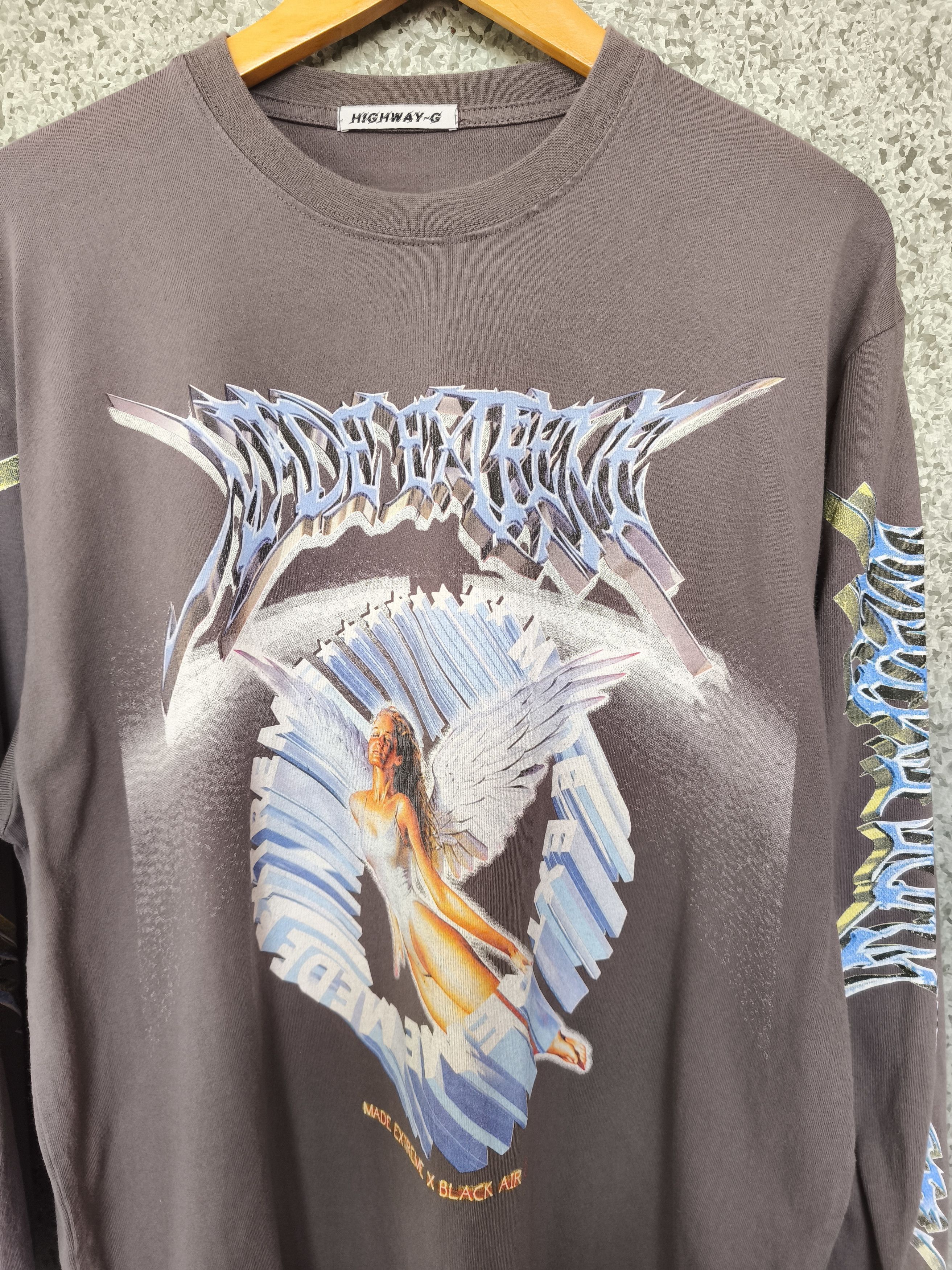 Japanese Brand 🔥 Made Extreme X Black Air t shirt long sleeve Size US L / EU 52-54 / 3 - 1 Thumbnail