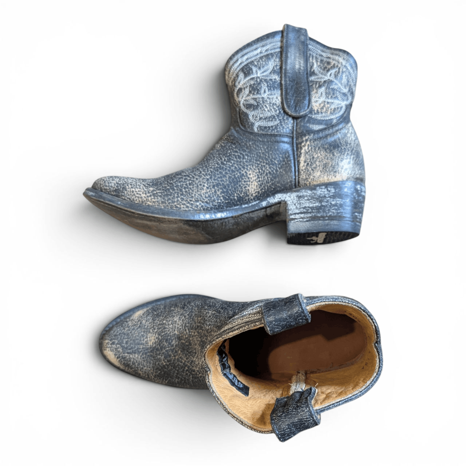 Old Gringo Mexicana x Old Gringo Western Ankle Boots Distressed Print Size US 5.5 / IT 35.5 - 15 Thumbnail